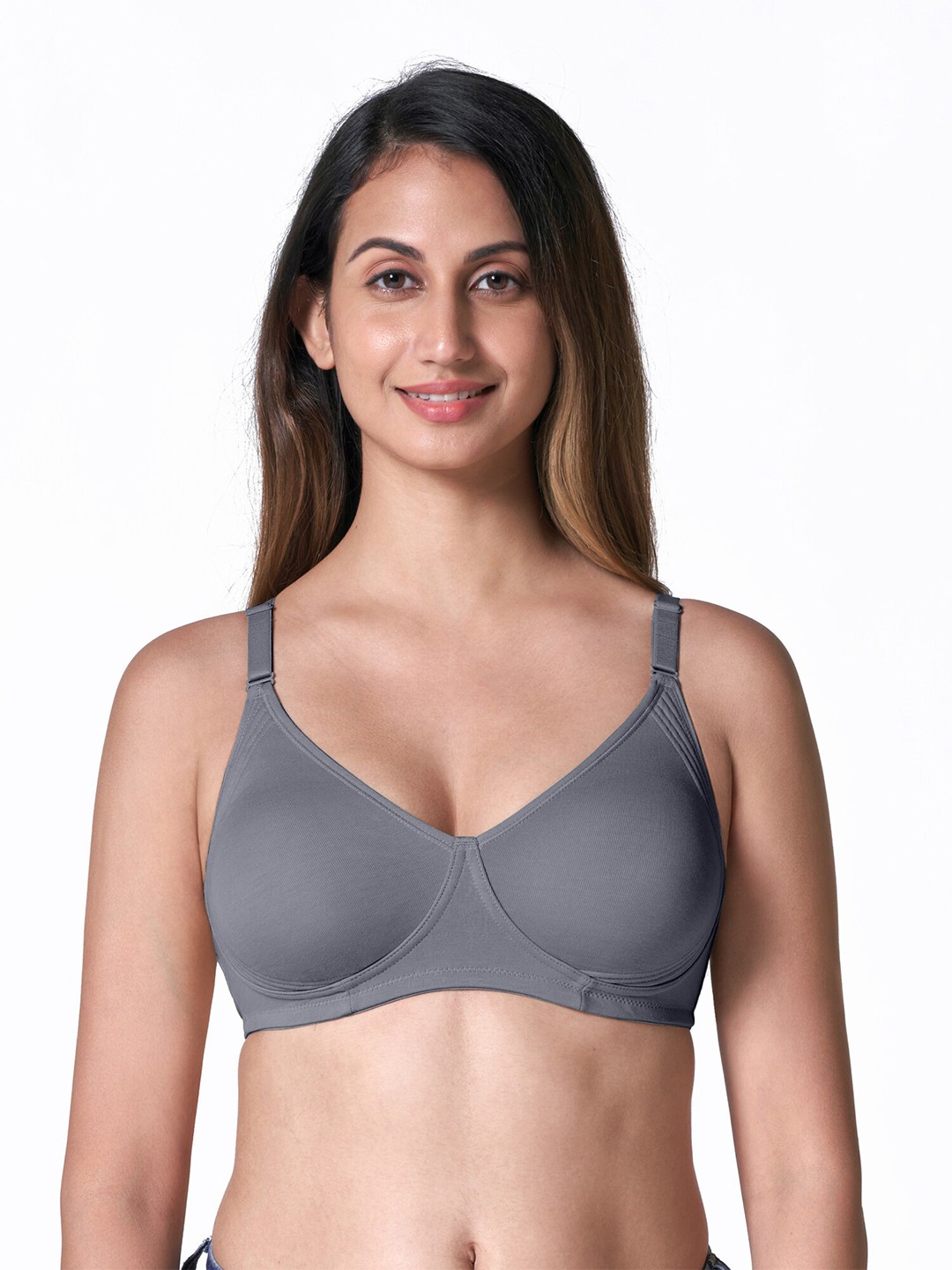 BLOSSOM Double Layered Non Padded Non Wired Encircled Side Shaper Bra