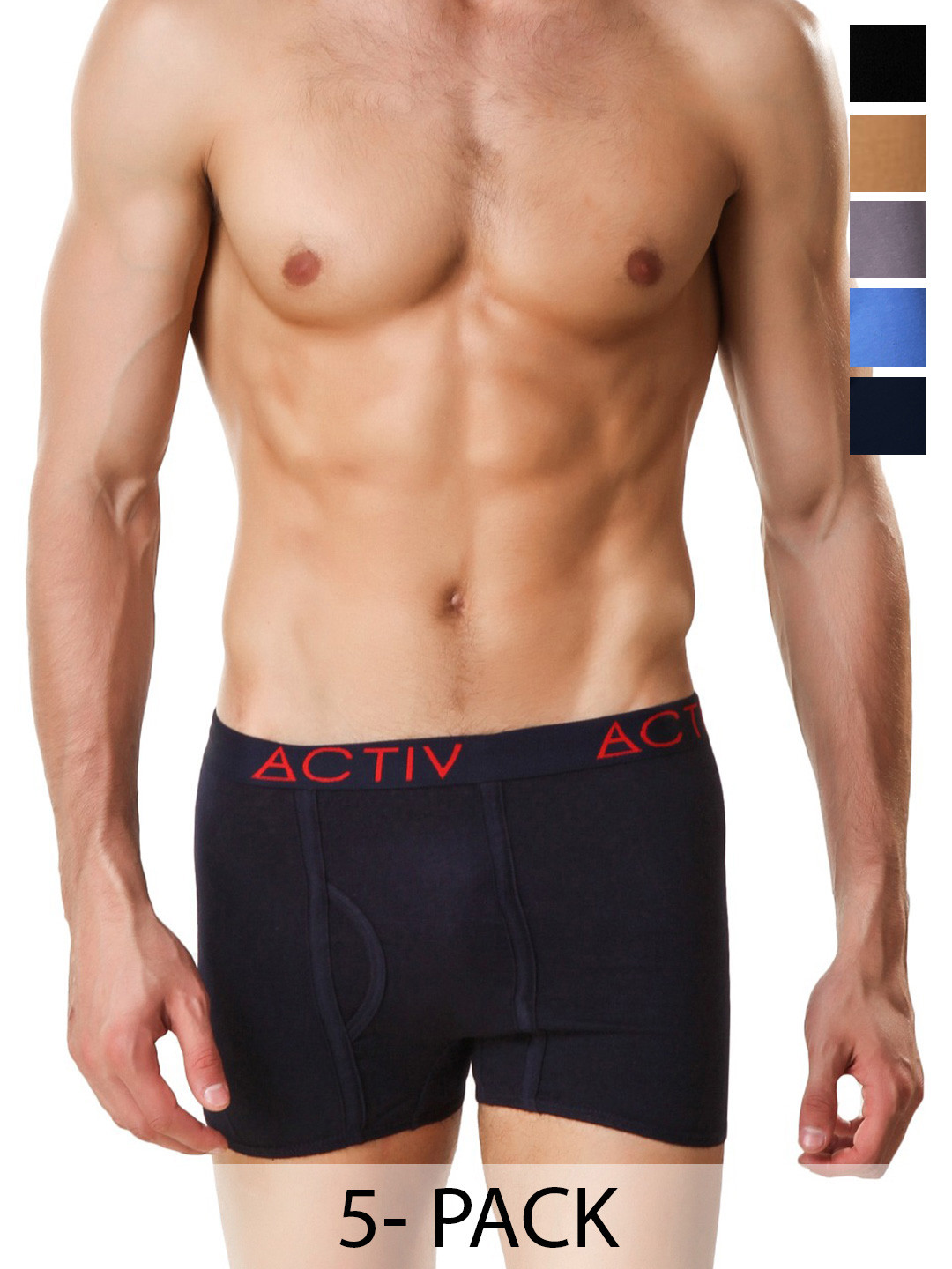 HAP Pack Of 5 Pure Cotton Breathability Trunk HAP_ACTIV_LONG_Trunk_PC5-$P
