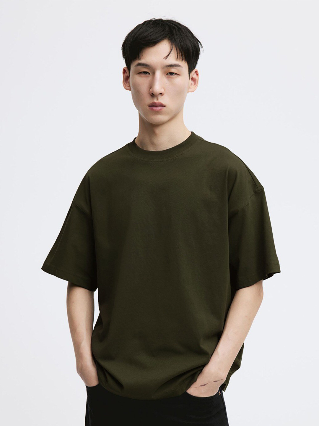MISCHIEF MONKEY Drop Shoulder Sleeves Pure Cotton Oversized T-shirt