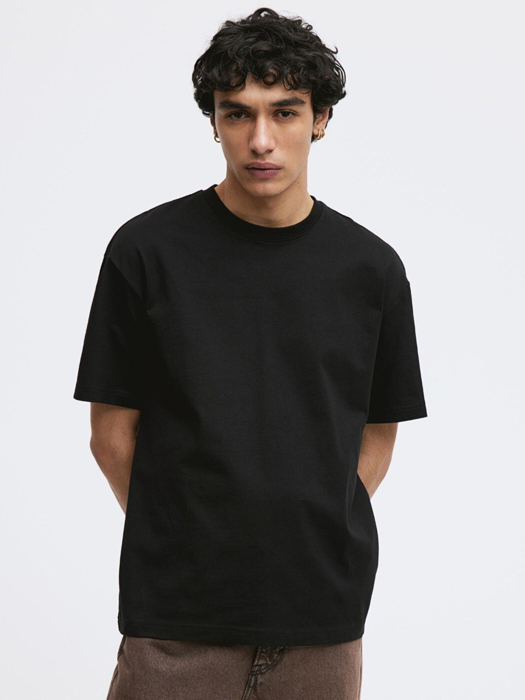 MISCHIEF MONKEY Drop Shoulder Sleeves Pure Cotton Oversized T-shirt