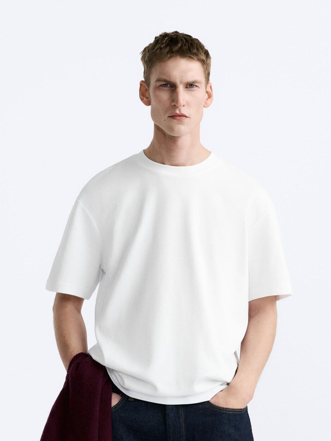 MISCHIEF MONKEY Drop Shoulder Sleeves Pure Cotton Oversized T-shirt