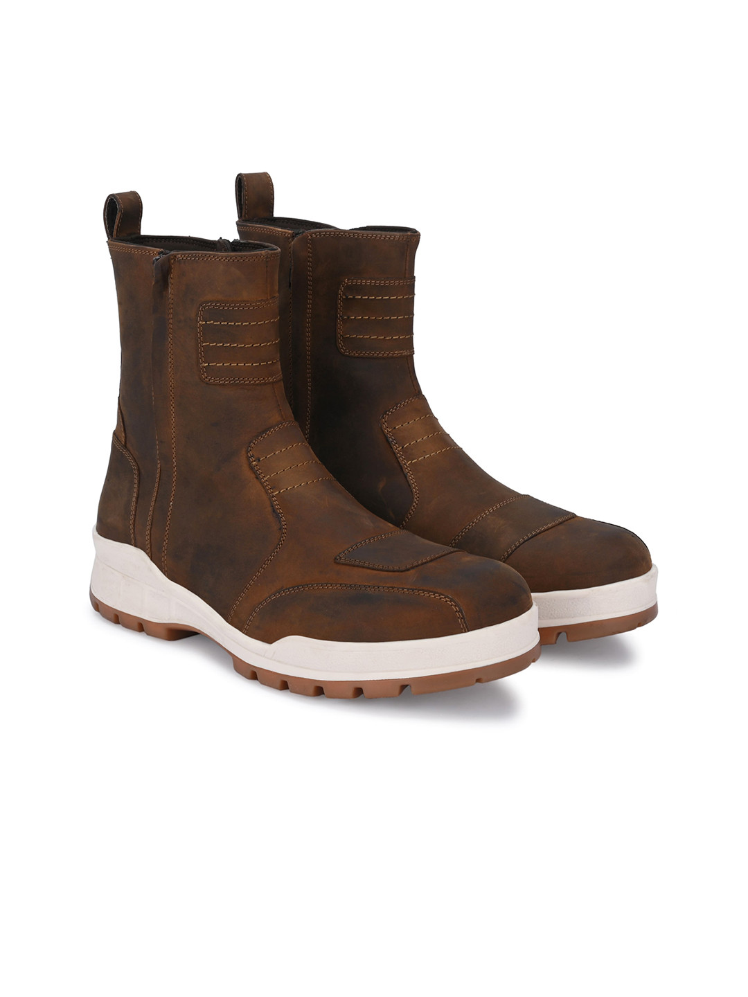 Delize Men Leather Chelsea Biker Boots