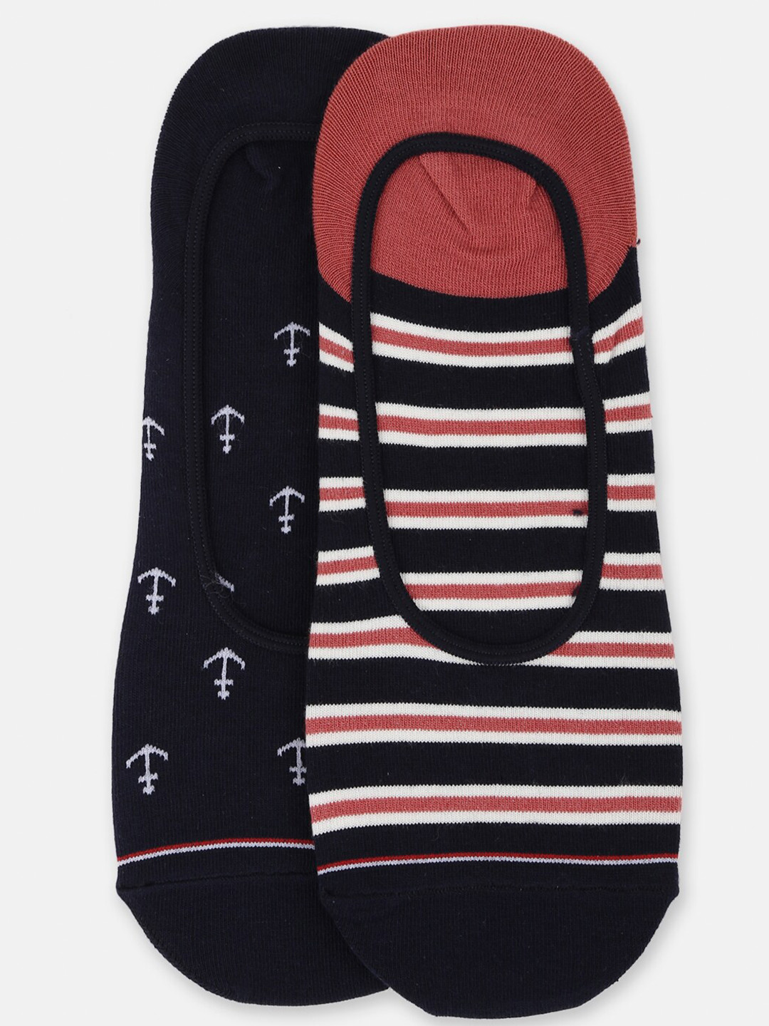 Tommy Hilfiger Men Pack Of 2 Striped Shoe Liner Socks Men Pack Of 2 Shoe Liner Socks