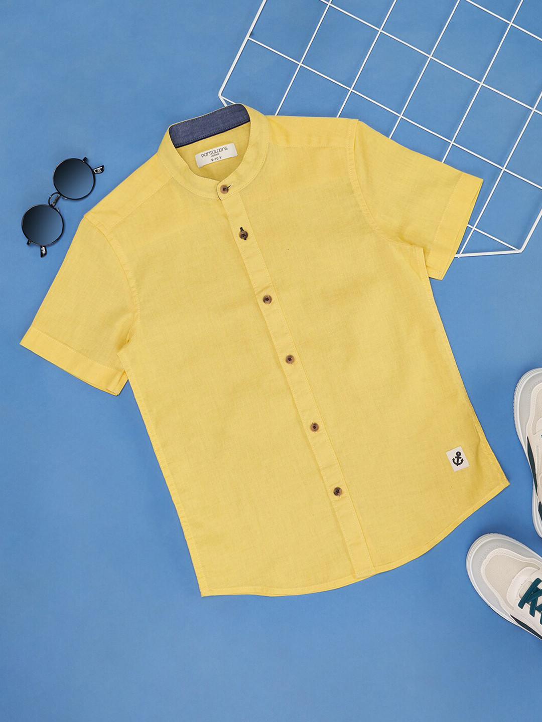 Pantaloons Junior Boys Band Collar Casual Shirt