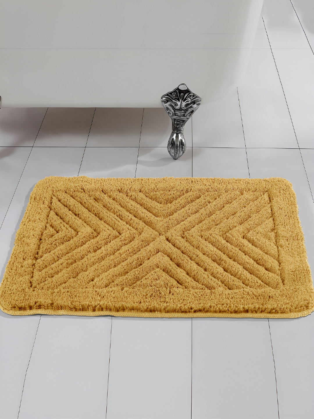 Saral Home Gold-Toned 1000 GSM Microfiber Bath Rugs