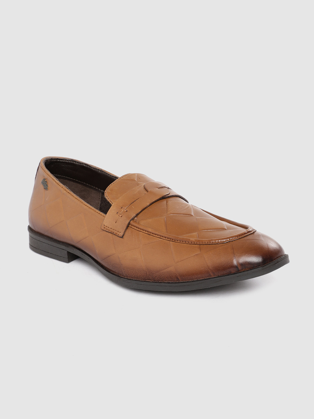 Lee Cooper Men Leather Textured Formal Loafers