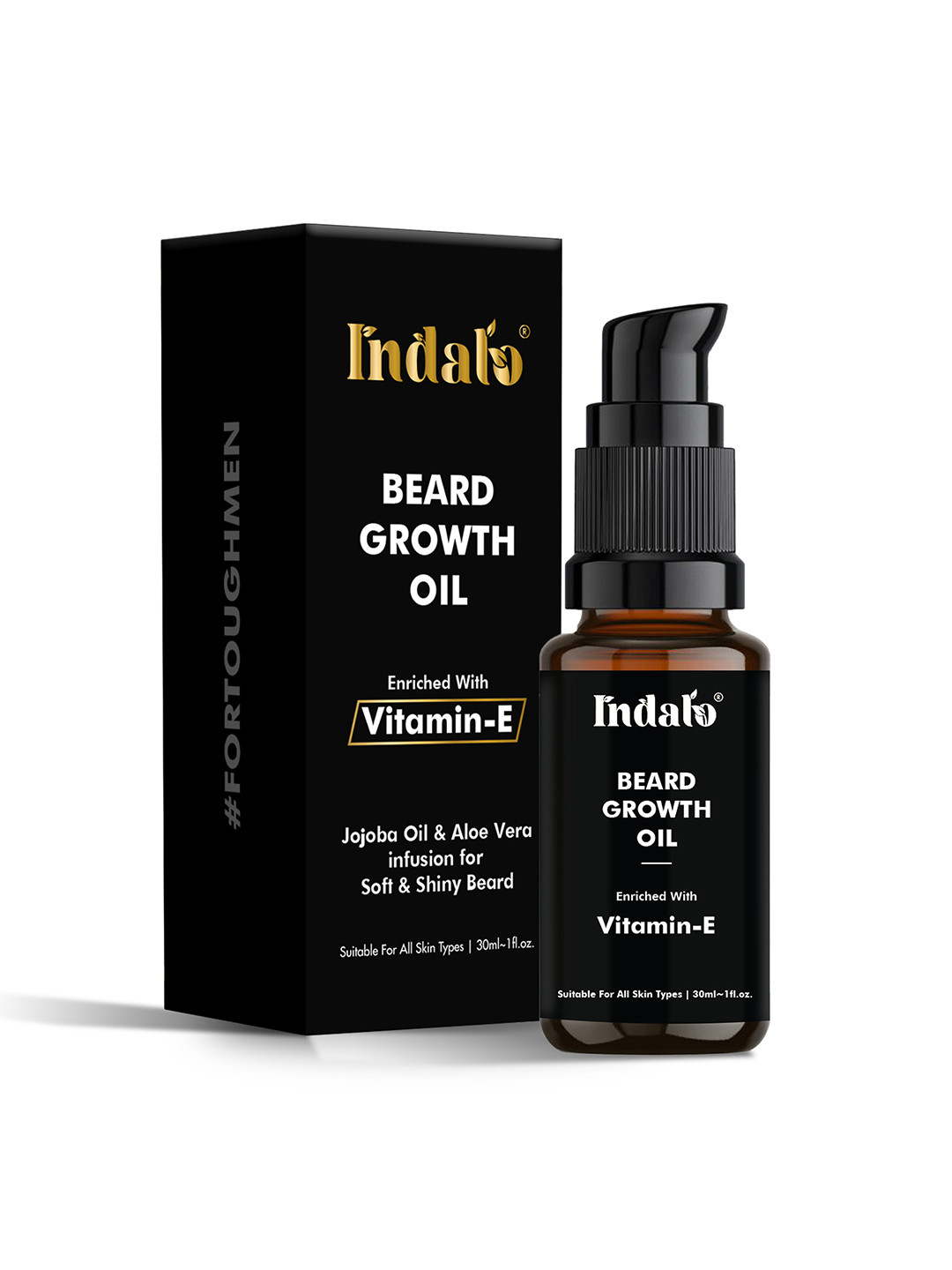 INDALO Beard Growth Oil with Vitamin E - 30 ml