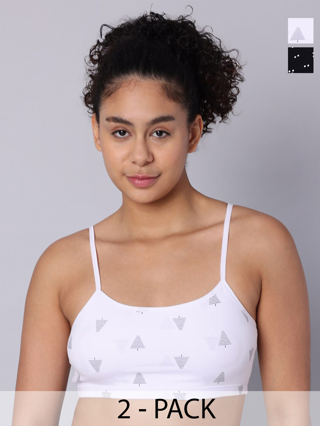 Sillysally Pack of 2 Full Coverage Non Padded Workout Bras With All Day Comfort