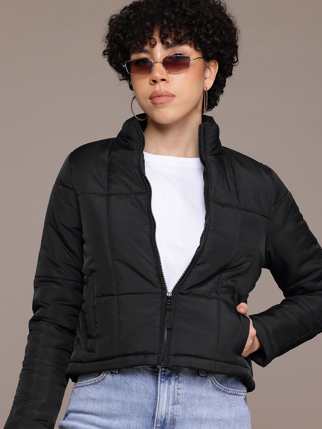 The Roadster Lifestyle Co. Stand-Collar Padded Jacket