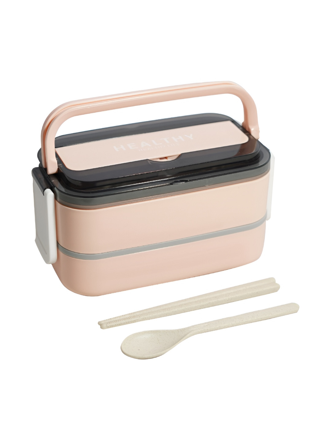 UniKart Pink Stainless Steel Japanese Bento Lunch Box & Cutlery