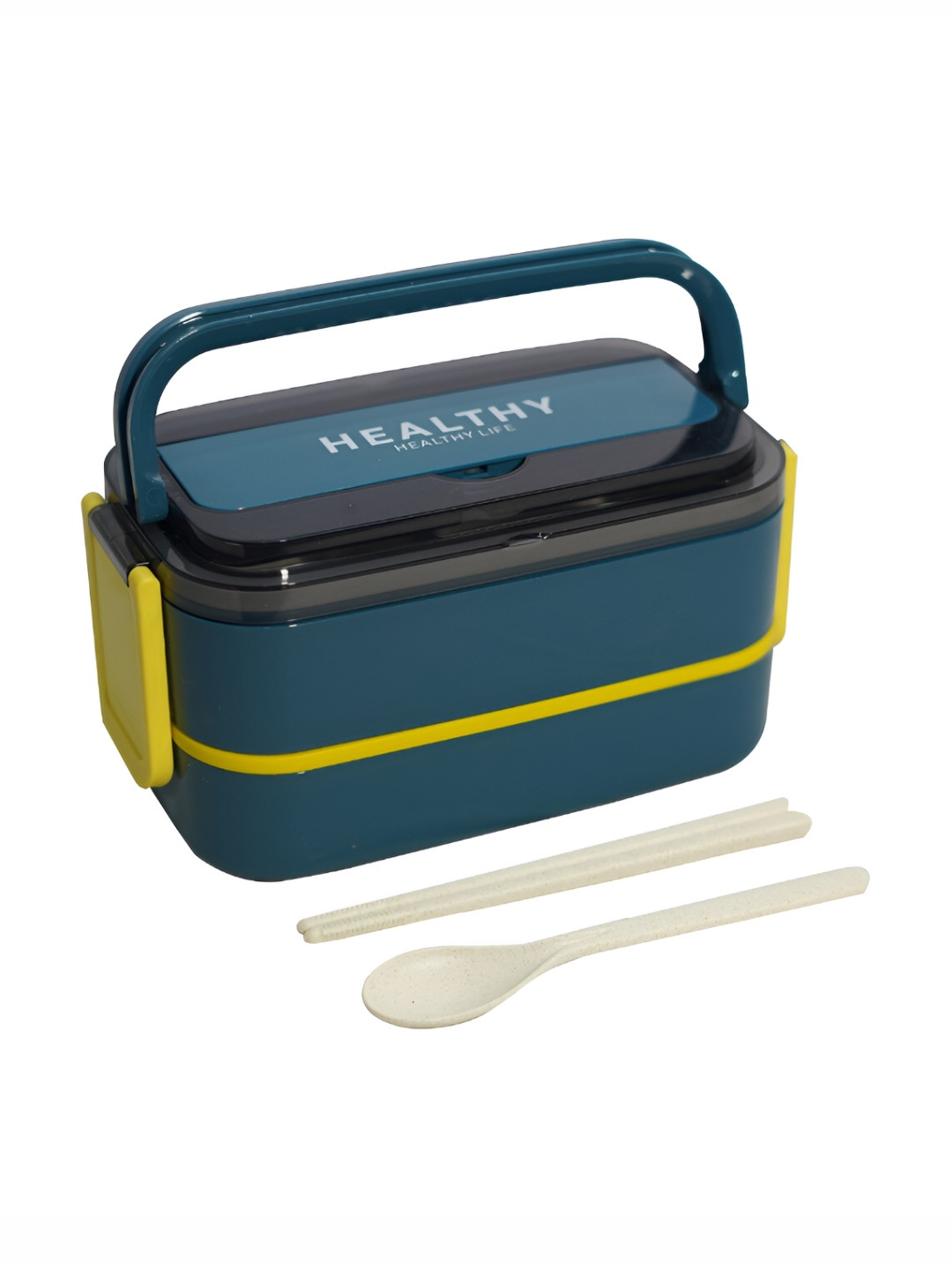 UniKart Green Stainless Steel Japanese Bento Lunch Box & Cutlery
