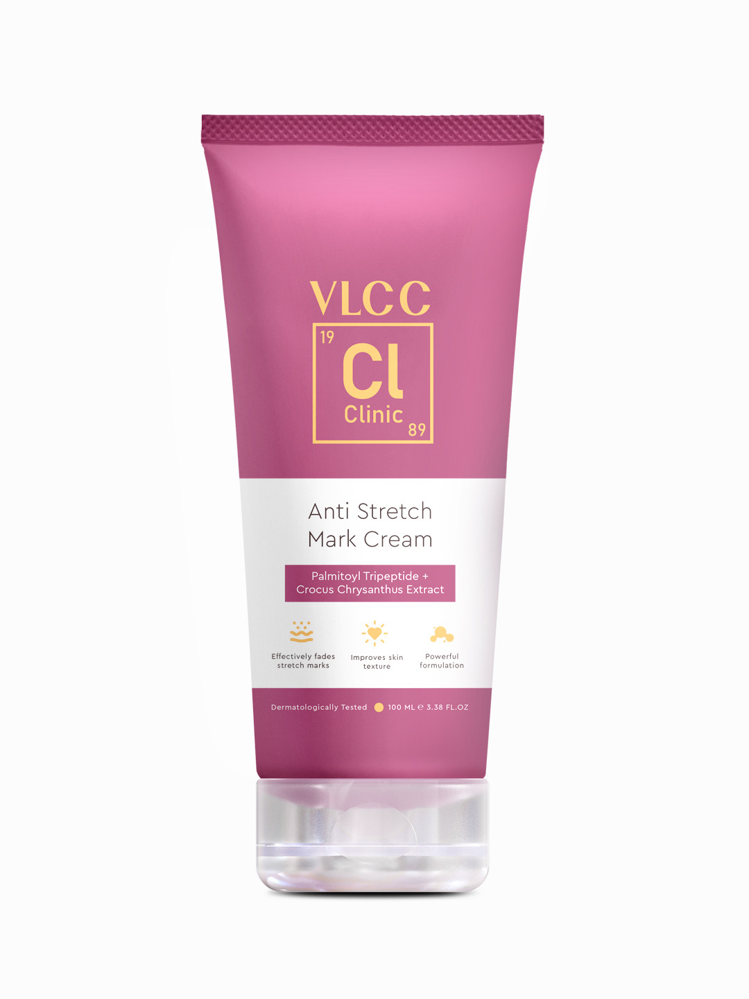 VLCC Clinic Anti Stretch Mark Cream With Palmitoyl Tripeptide & Crocus Chrysanthus - 100ml