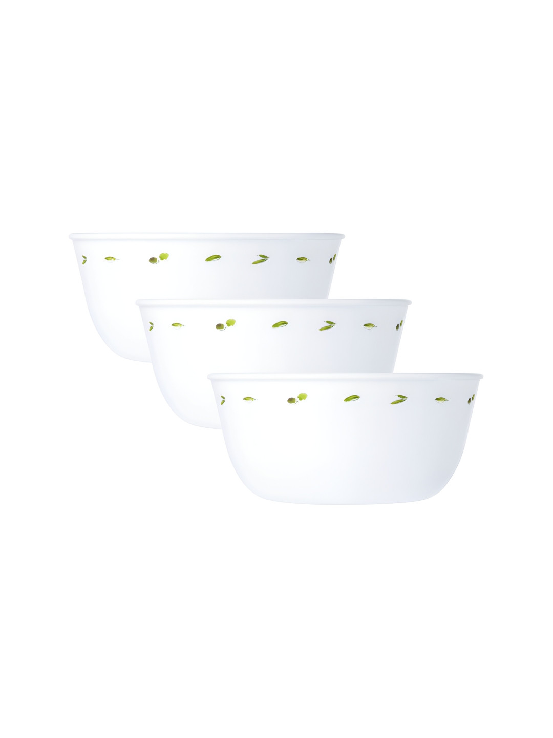 Corelle White 3 Pieces Printed Livingware Plus Olive Garden Curry Serving Bowls 828ml