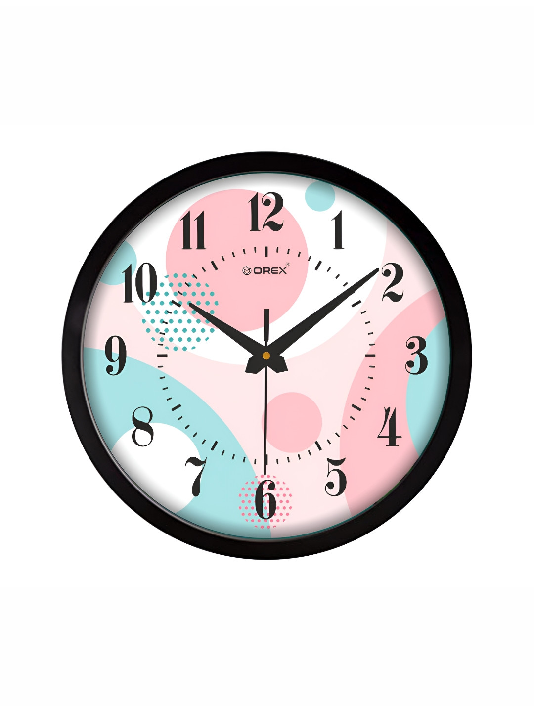 Orex Pink & Blue Printed Contemporary Wall Clock