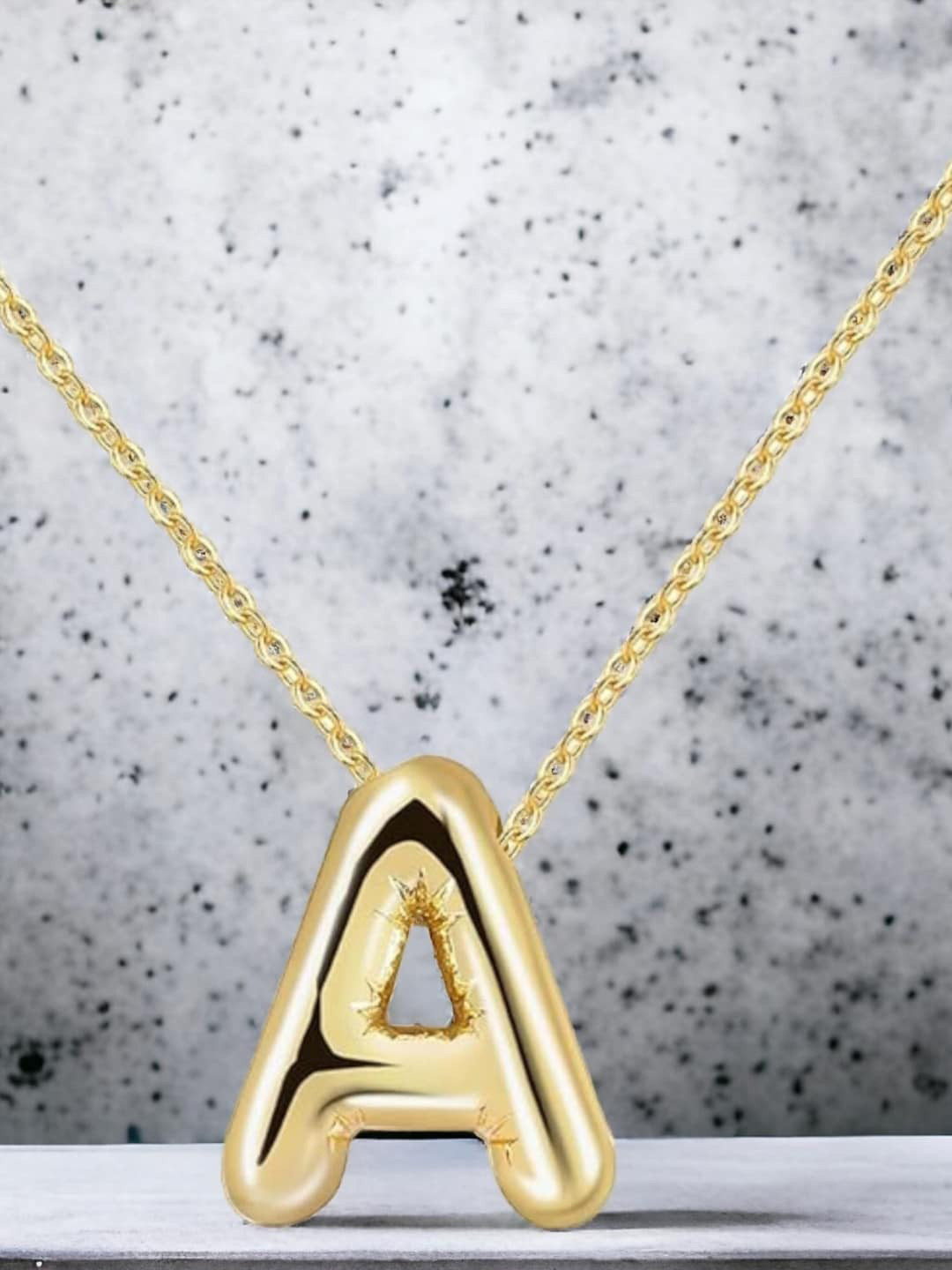 SALVE A Initial Pendants with Chains