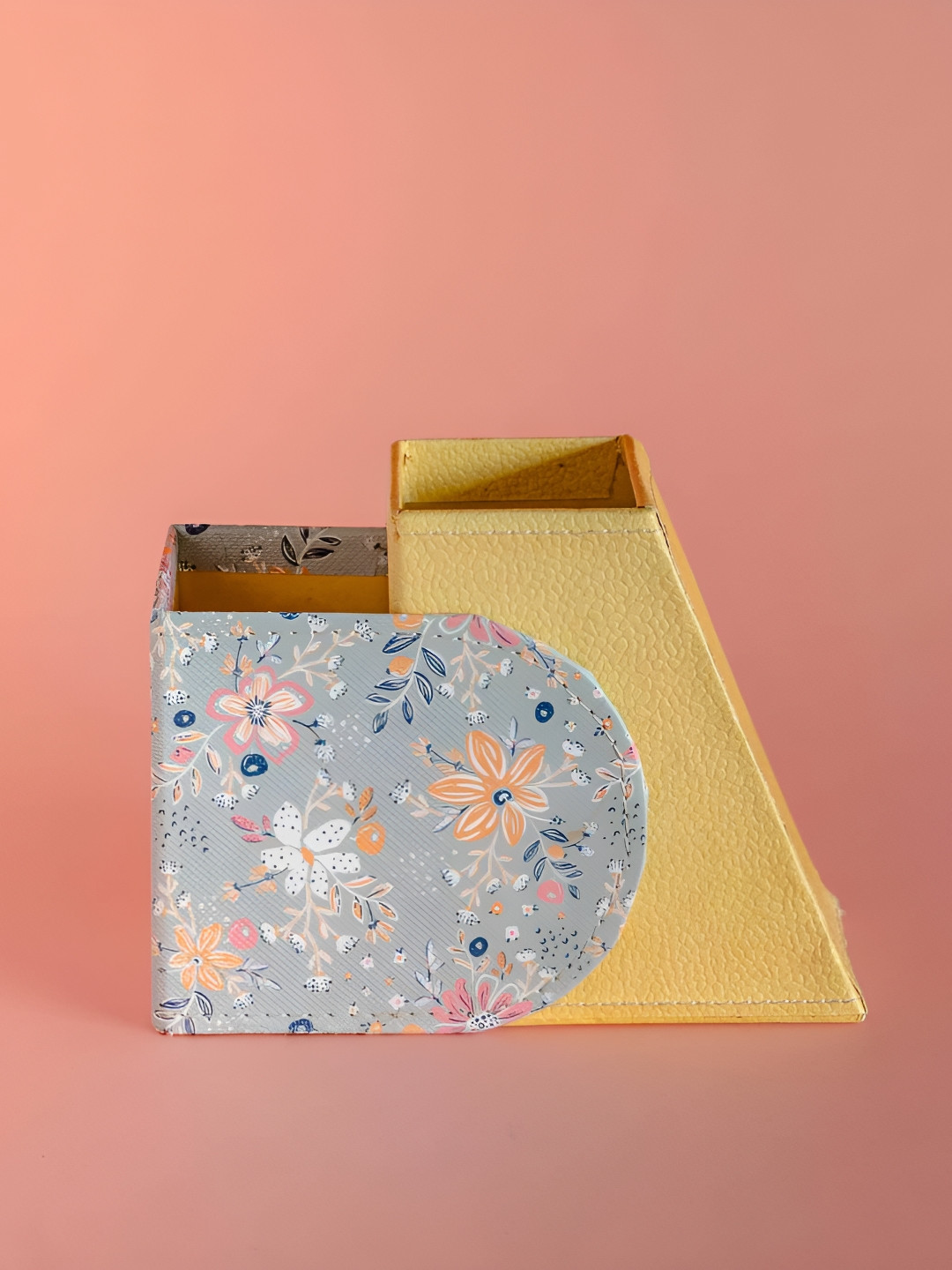 The Wishing Chair Grey & Pink Printed Desk Organiser