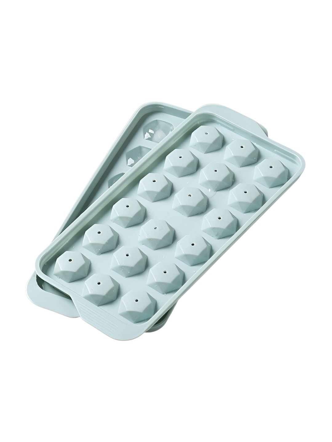 Alexvyan Blue 18 Diamond Pop Up Ice Cube Tray & Lid