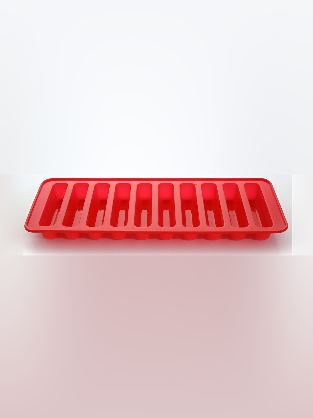 Alexvyan Red Silicon Ice Tray with 10 Long Stick Pop Up Ice Moulds