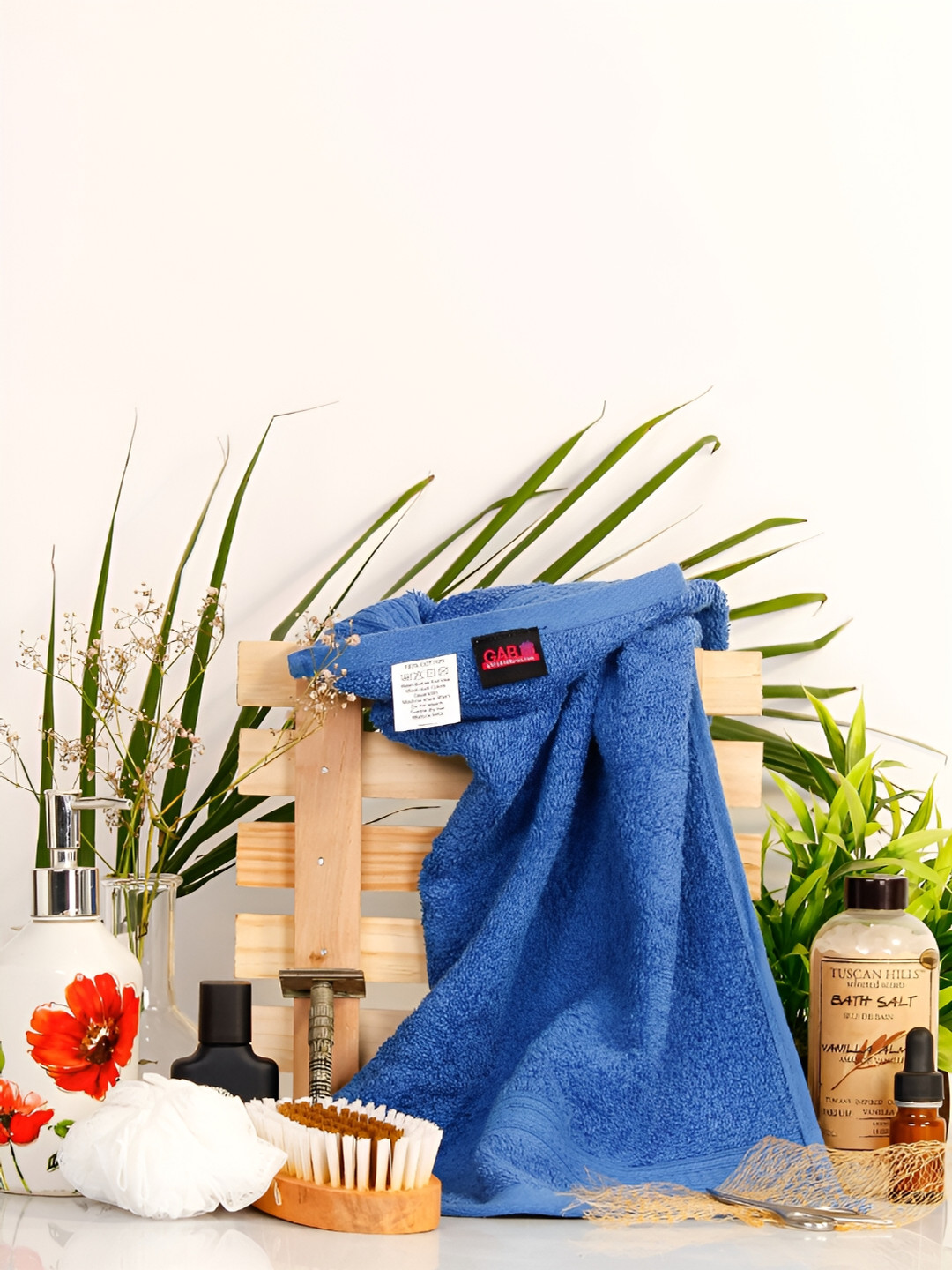 GAB Blue 500 GSM Cotton Bath Towel
