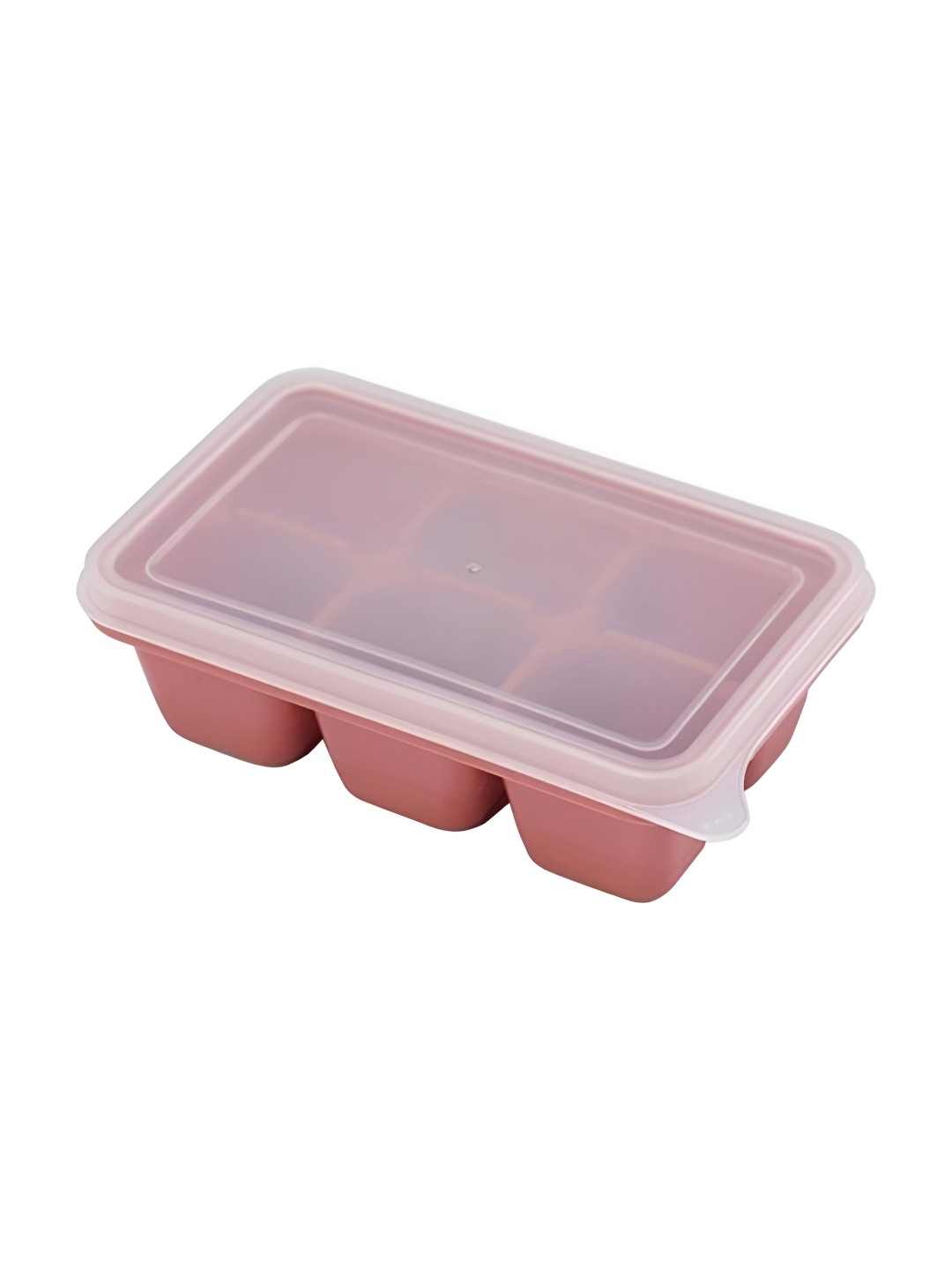 Alexvyan Pink 6 Mini Cavity Pop Up Ice Cube Mould With Lid
