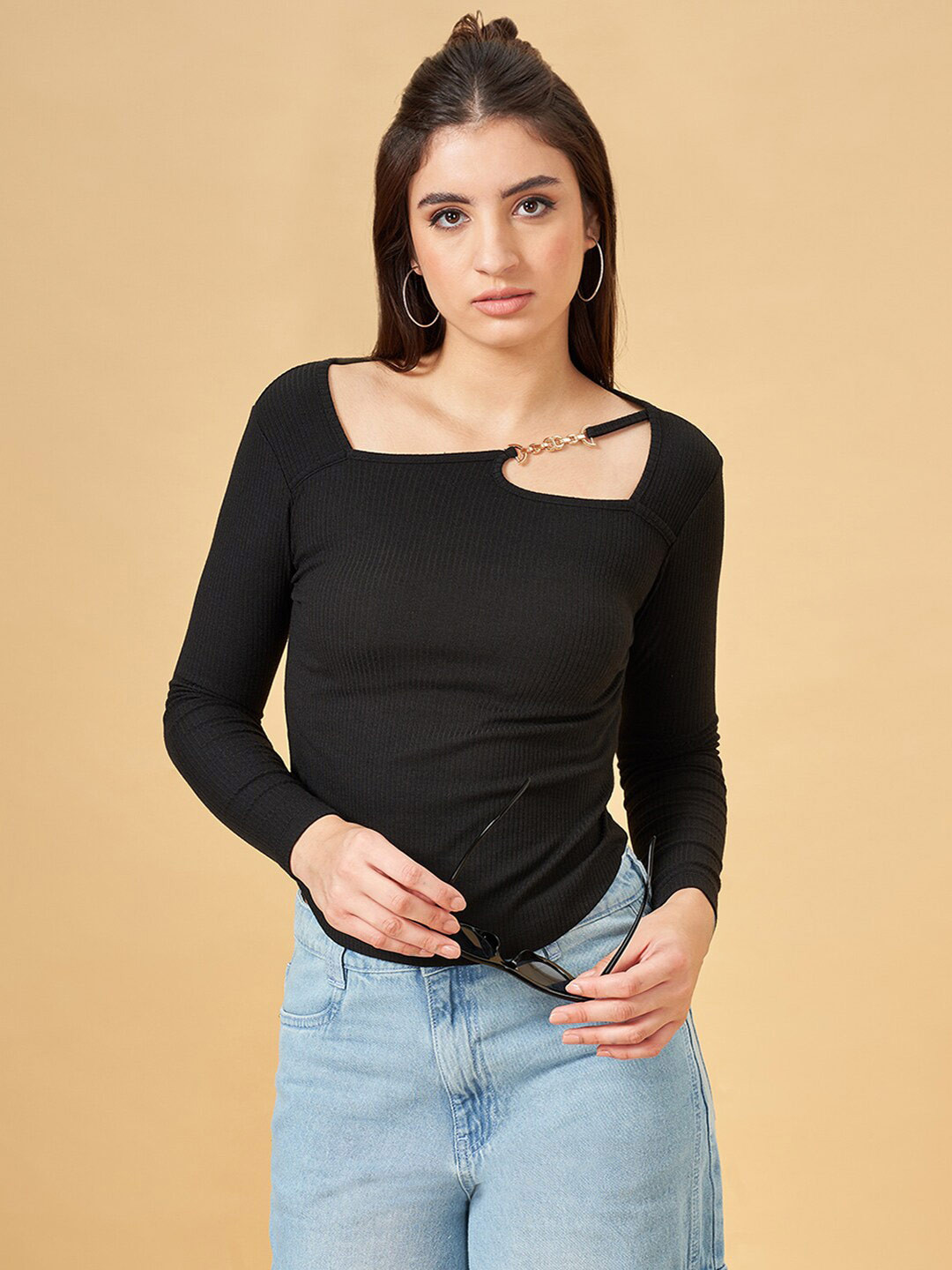 SF JEANS by Pantaloons Square Neck Crop Top