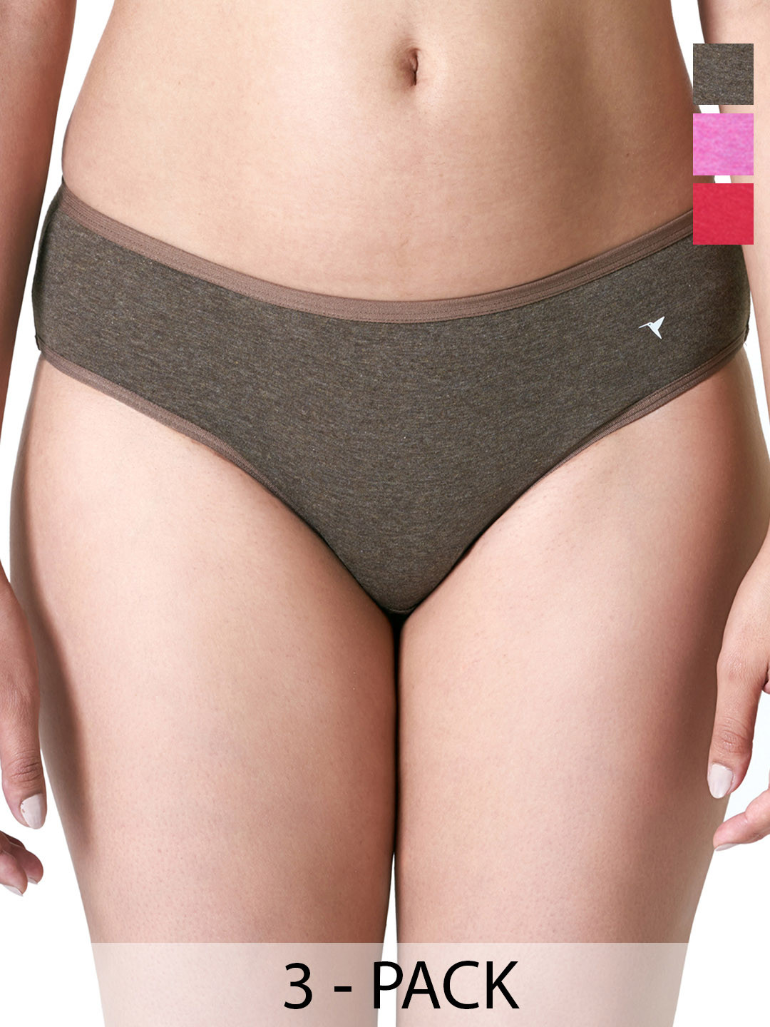 BLOSSOM Women Cotton-Polyester Mid-Rise Hipster_SEPL Pack of 3