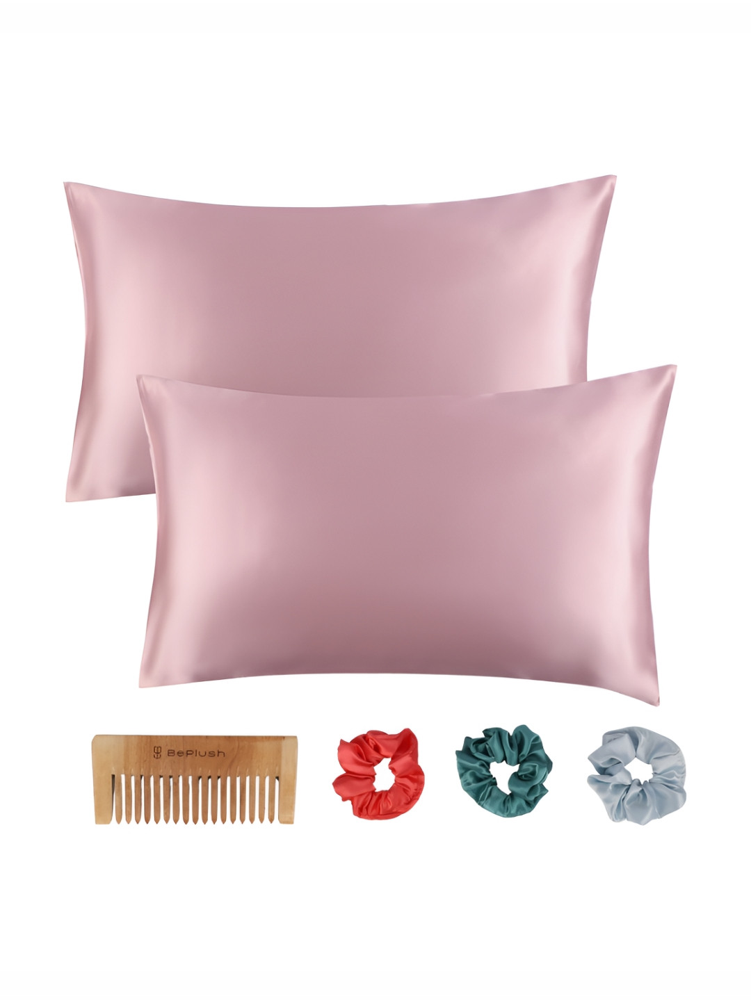 BePlush Purple 2 Pieces Pillow Cover With Scrunches Home Gift Set