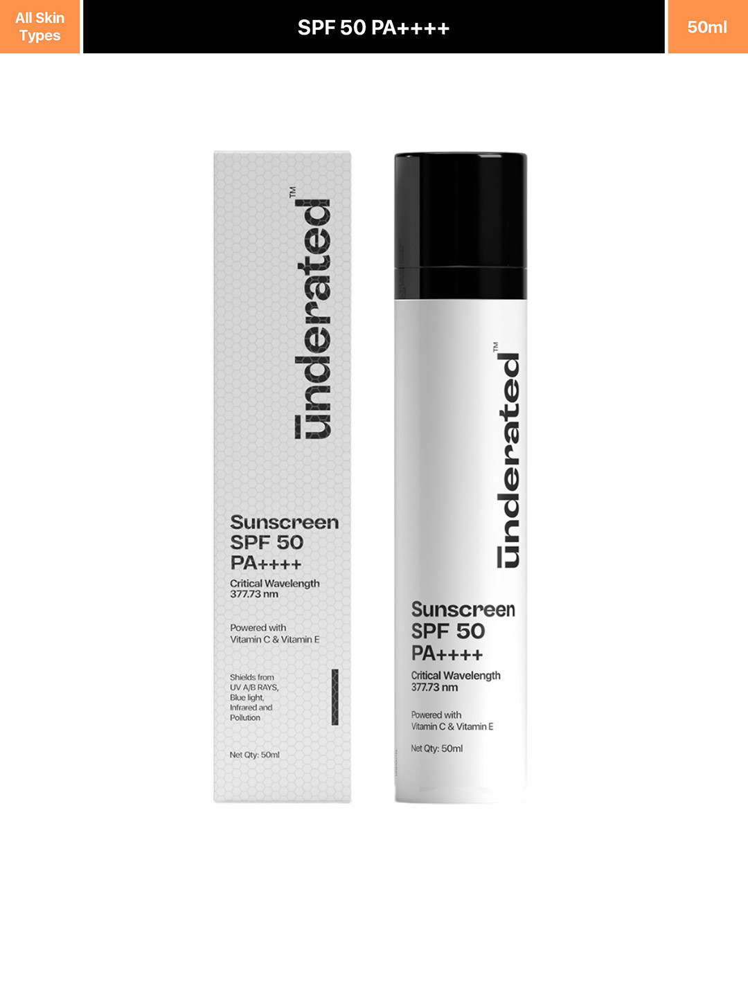 Underated Sunscreen SPF 50++++ - 50 ml