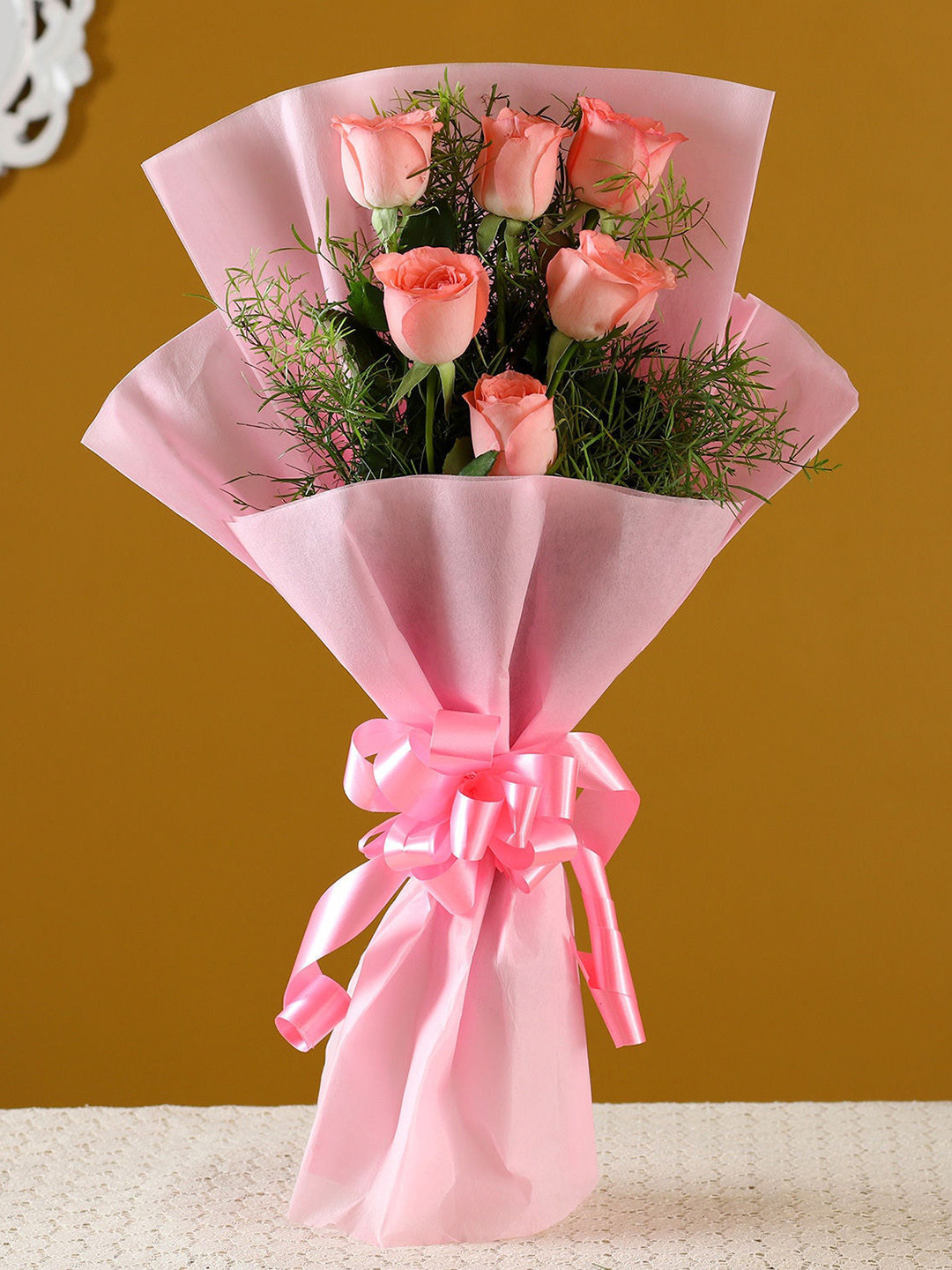 fnp Pack Of 6 Pink Fresh Roses