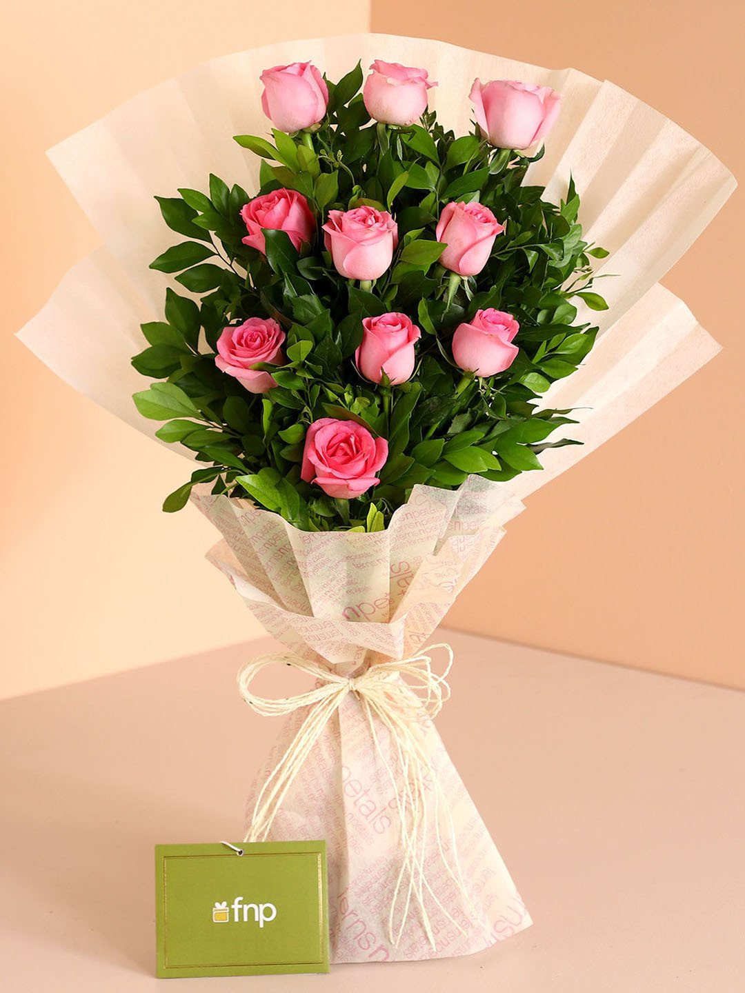 fnp 10-Pastel Roses Fresh Flowers Bouquet