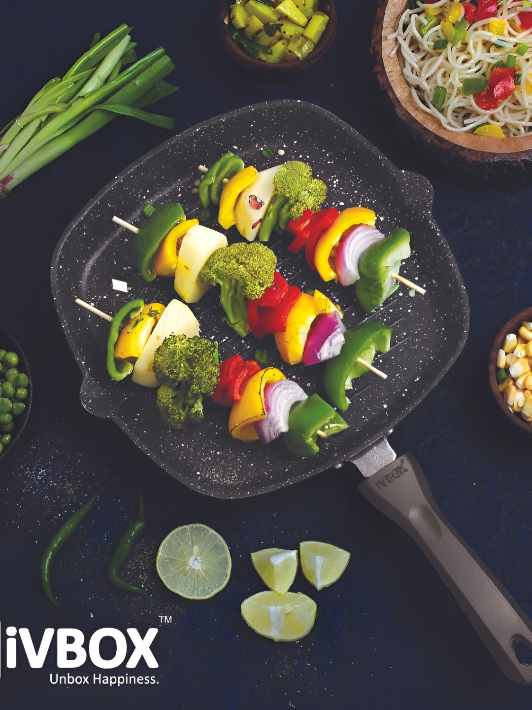 iVBOX Black Max-Eco Non Stick Grill Pan 2 L