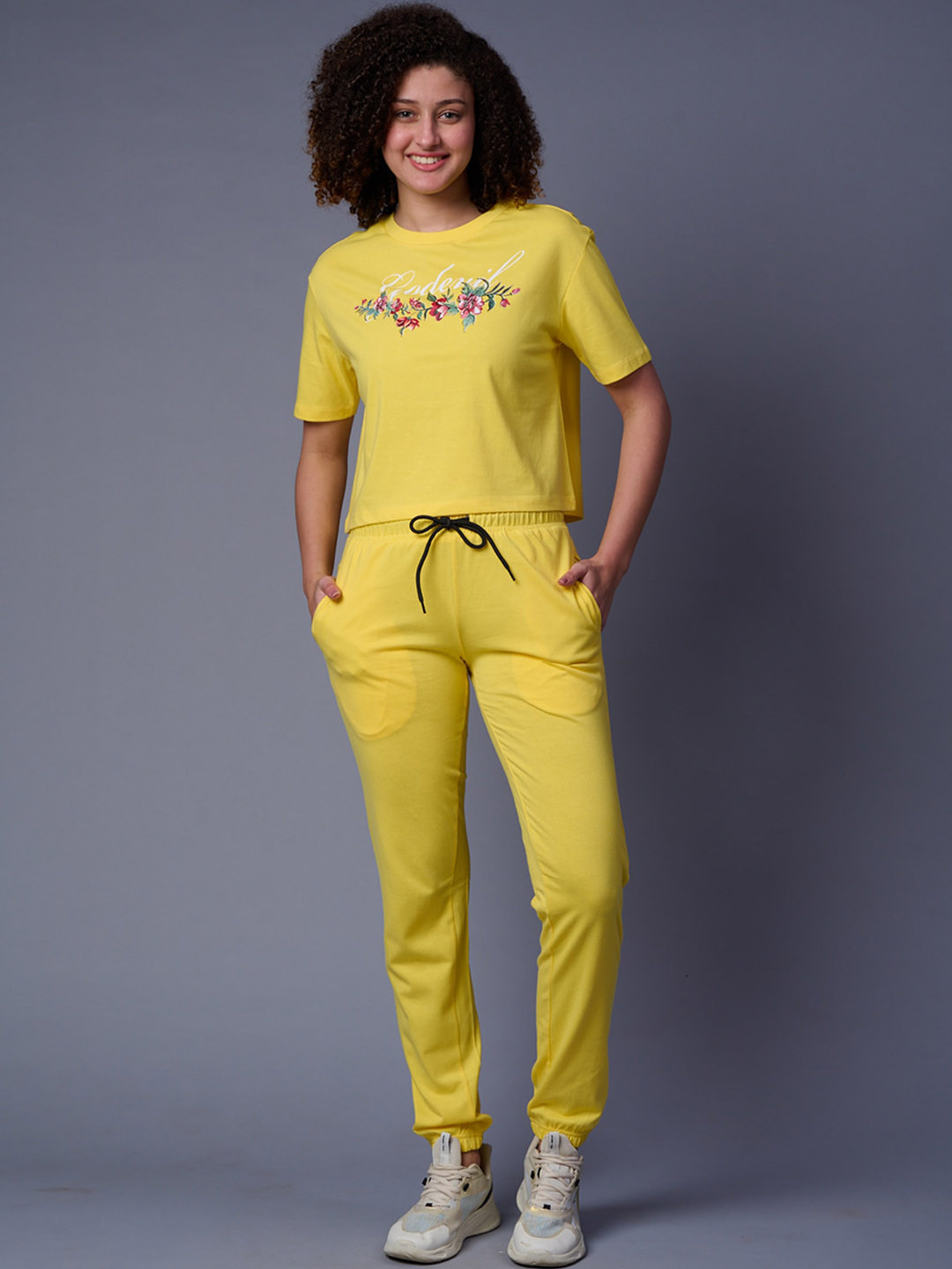 GO DEVIL Pure Cotton Round Neck T-Shirt And Trouser Co-Ords