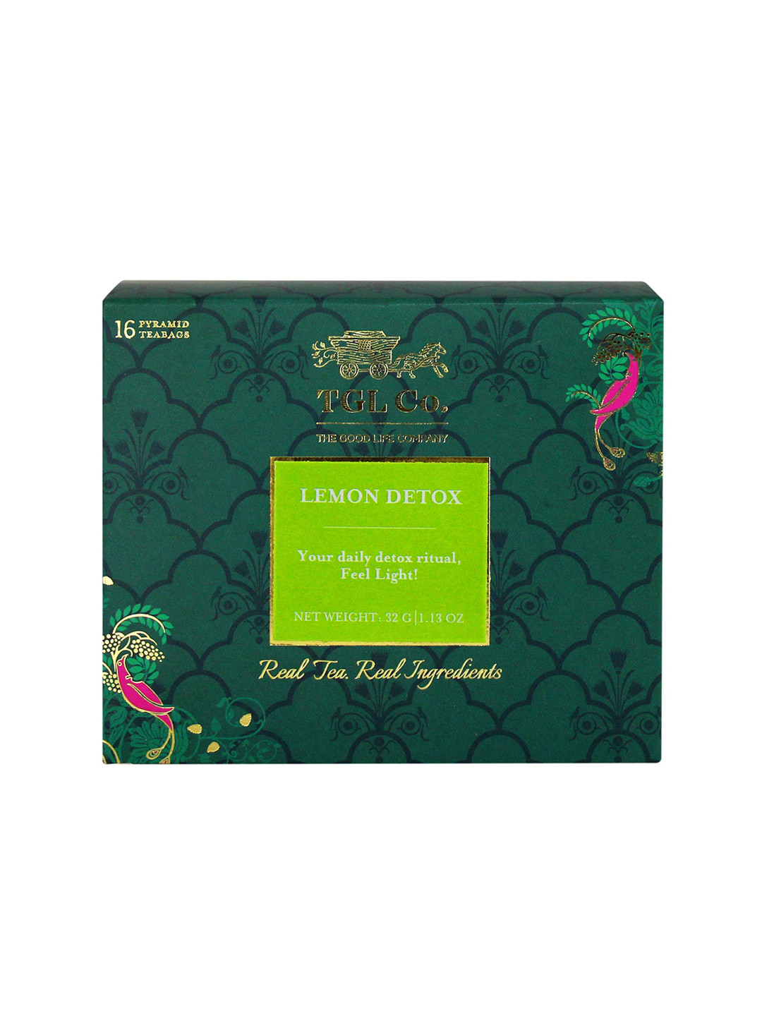 TGL Co. Set Of 2 Lemon Detox Green Tea Bags 100g