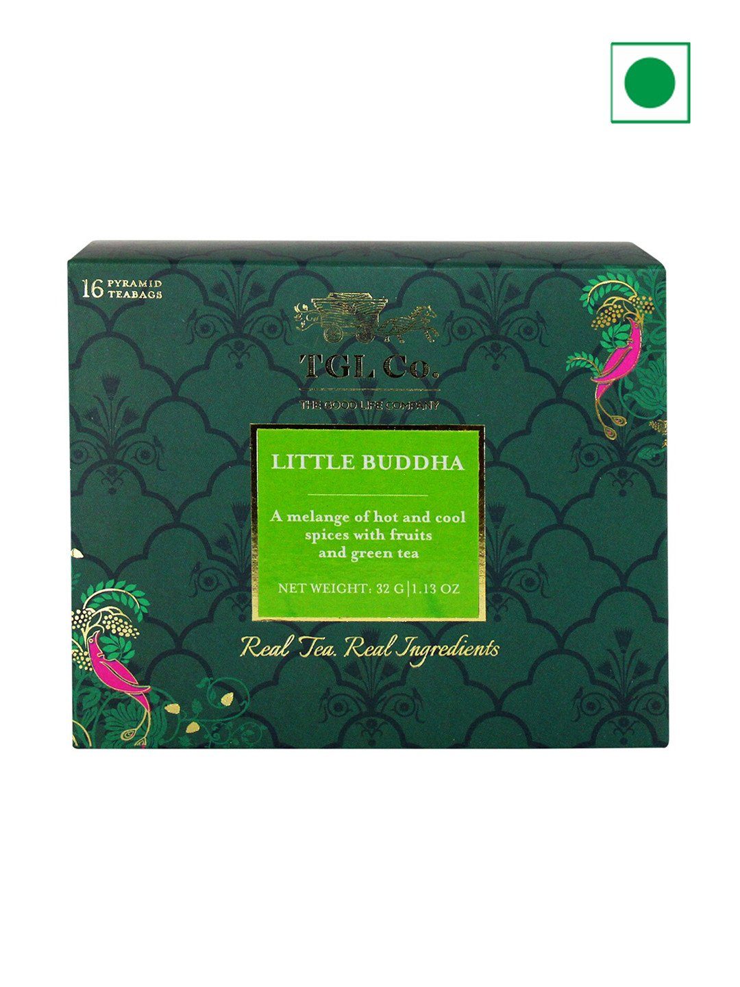 TGL Co. Pack Of 2 Little Buddha Green Tea Bags- 32G