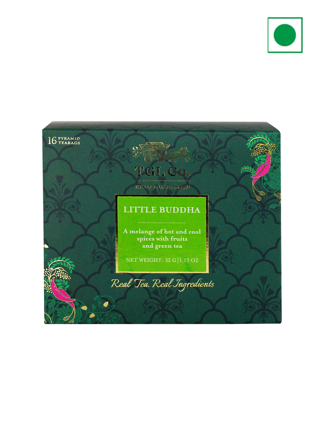 TGL Co. Pack of 4 The Good Life Company Little Buddha Green Tea Bags -100g