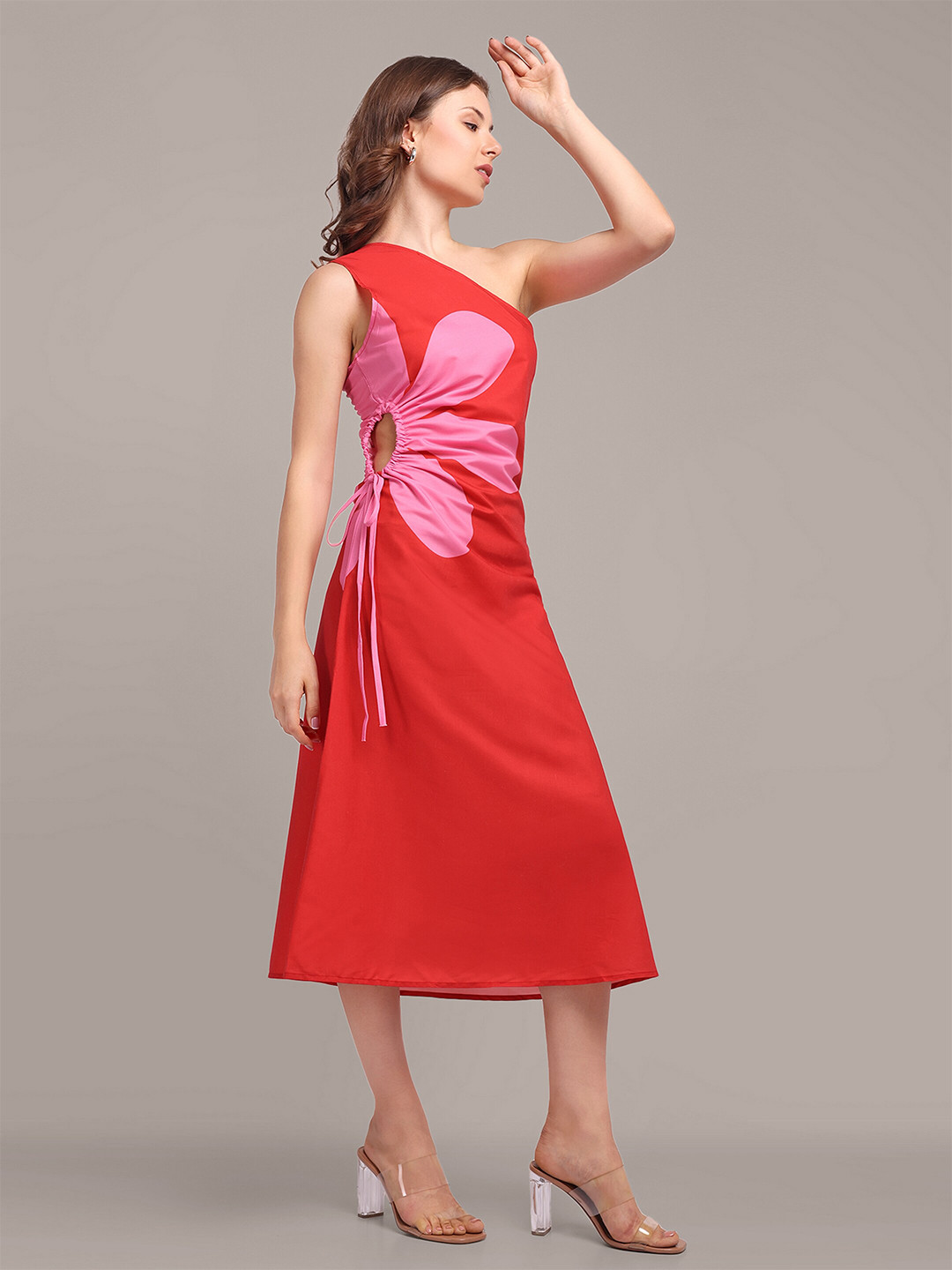 iki chic Floral A-Line Midi Dress