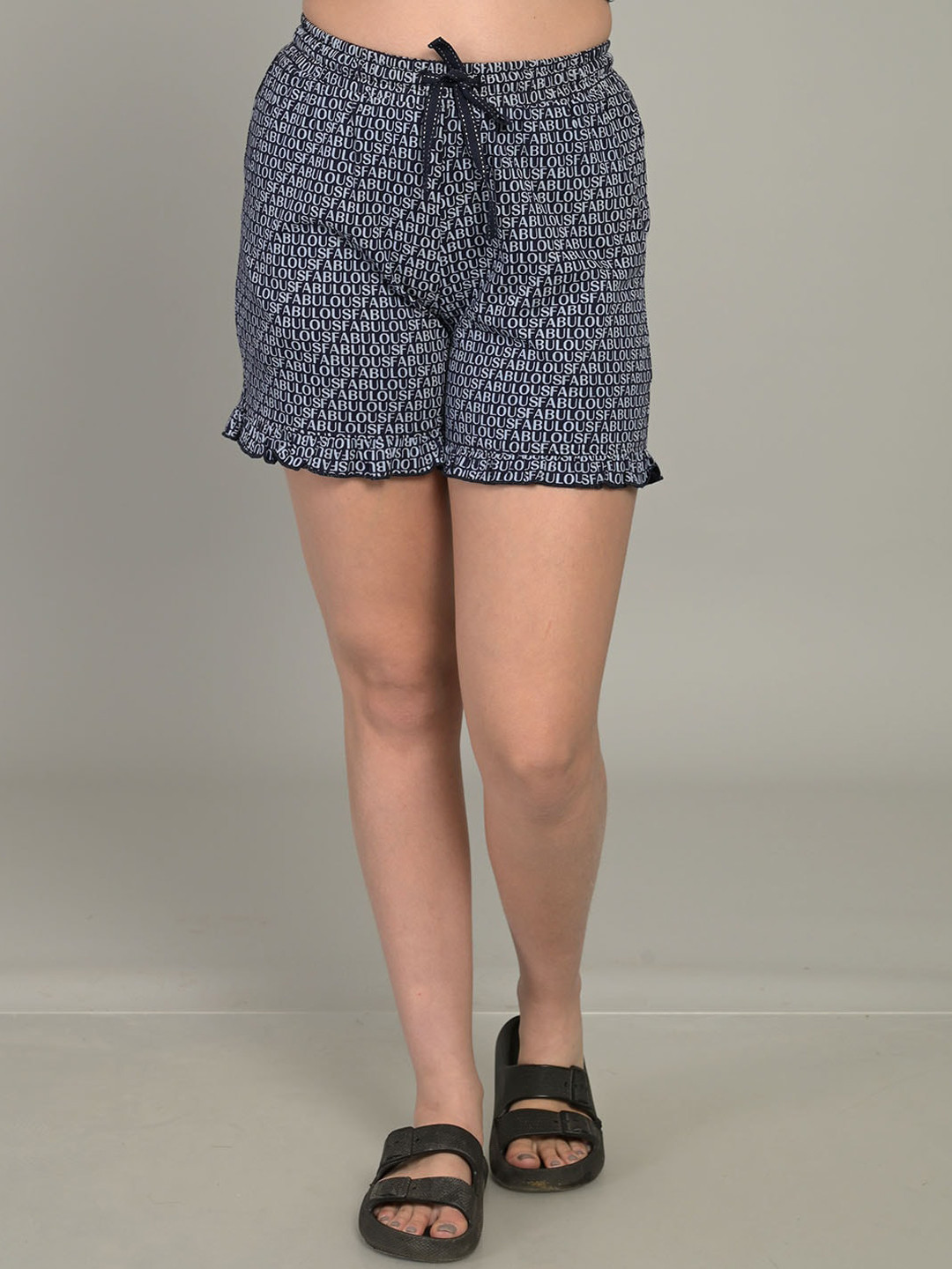 MAYSIXTY Women  Printed Typography Shorts