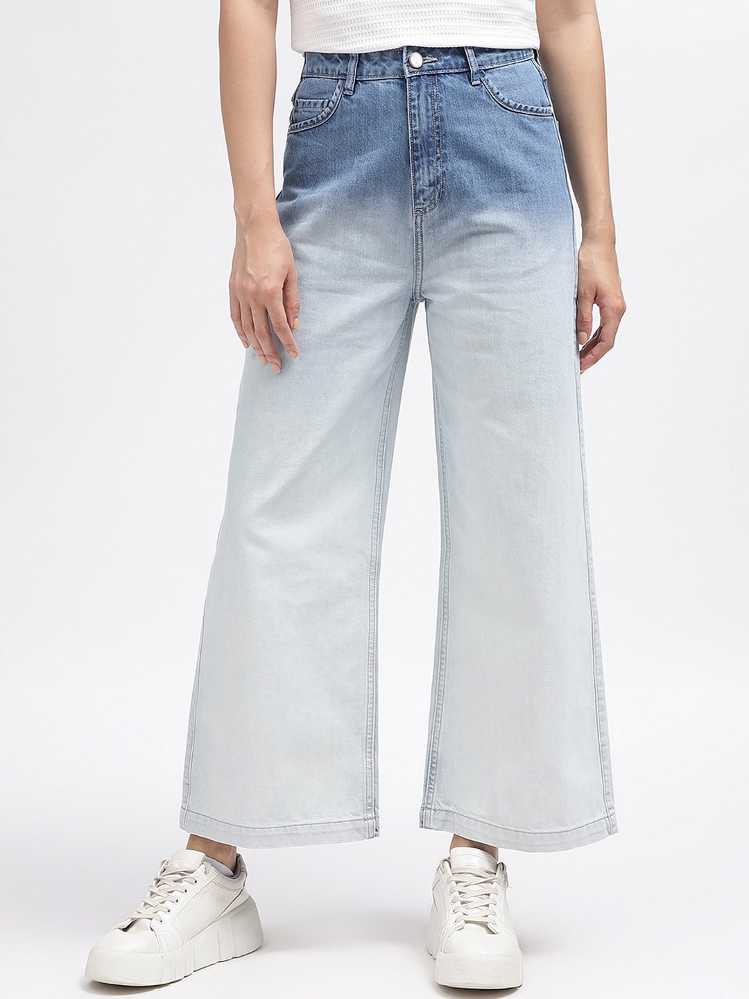 Iconic Women Flared Cotton Ombre Jeans