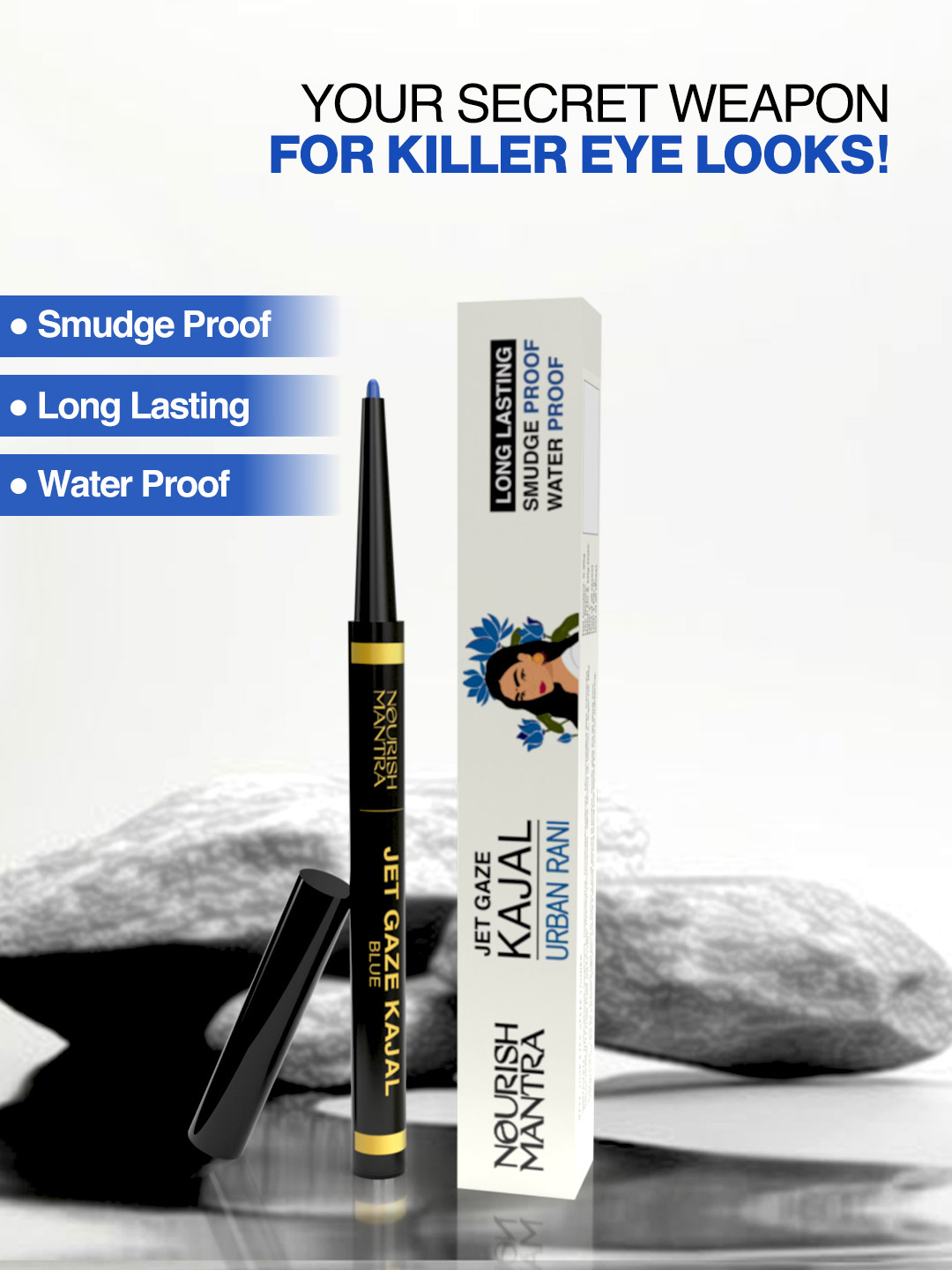 Nourish Mantra Jet Gaze Urban Rani Kajal 0.35g - Blue