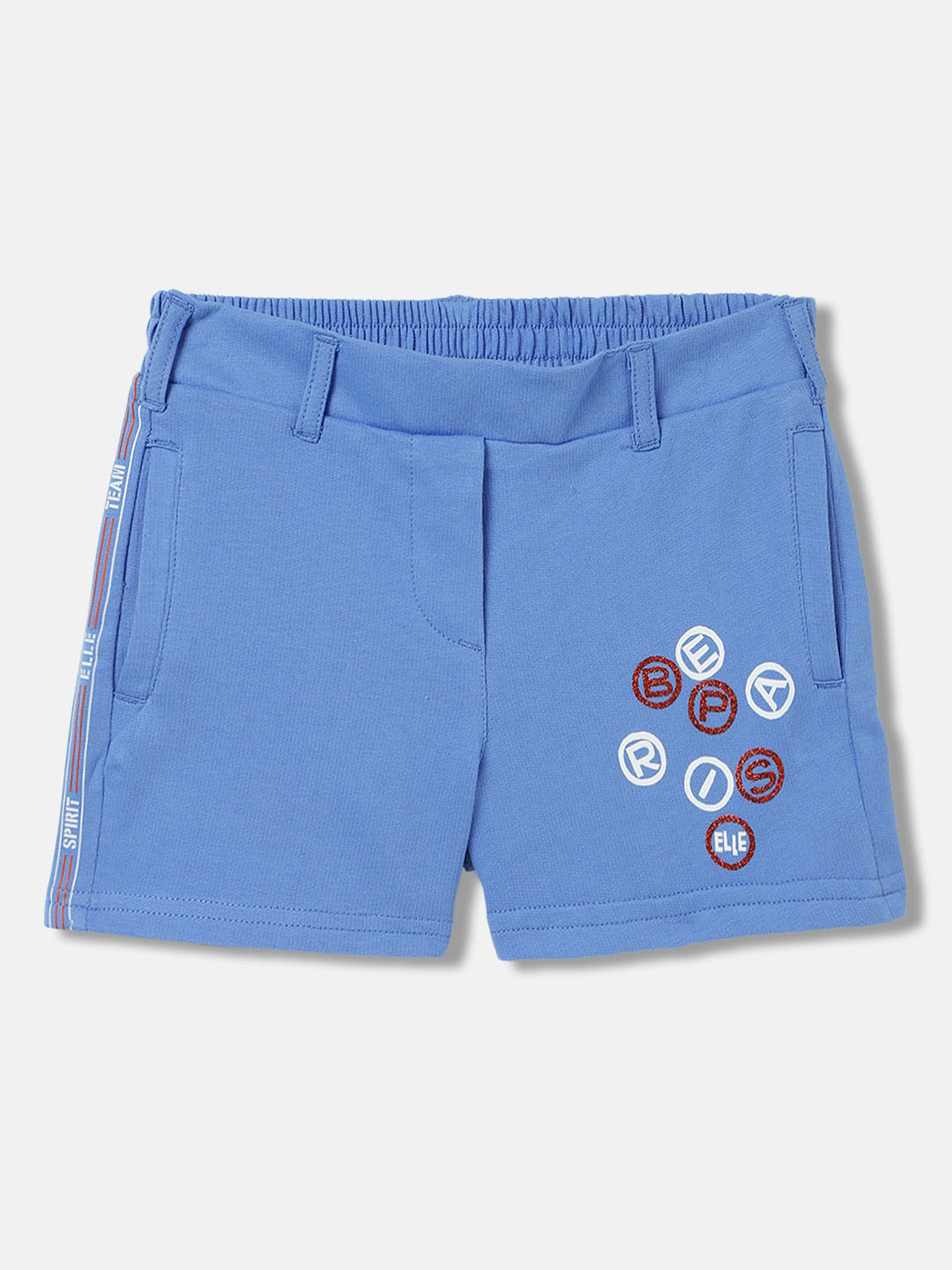 ELLE Girls Solid Graphic Printed Loose Fit Shorts