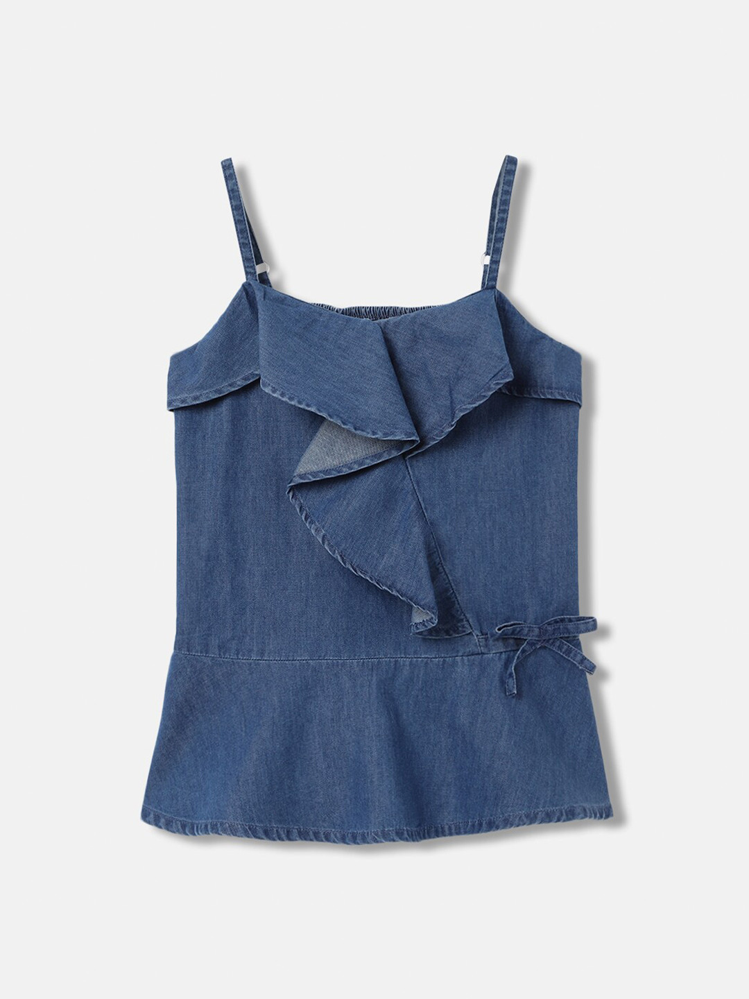 ELLE Kids Girls Solid Shoulder Straps Sleeveless Top