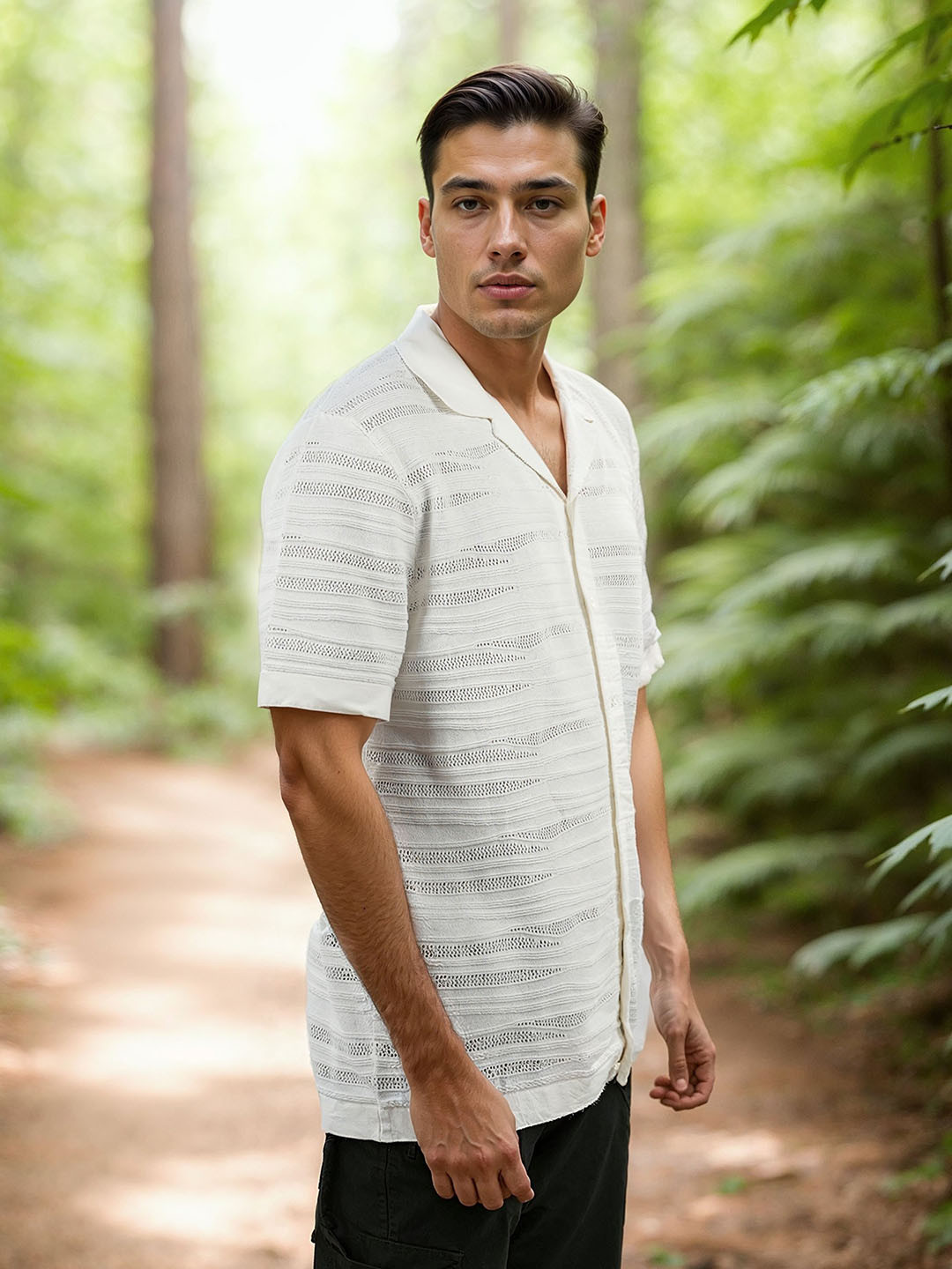 Celio Men Classic Horizontal Stripes Opaque Striped Casual Shirt