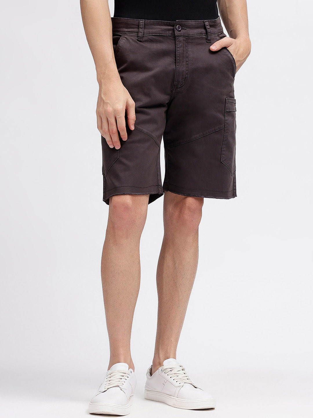 Iconic Washed Regular Fit Cotton Shorts