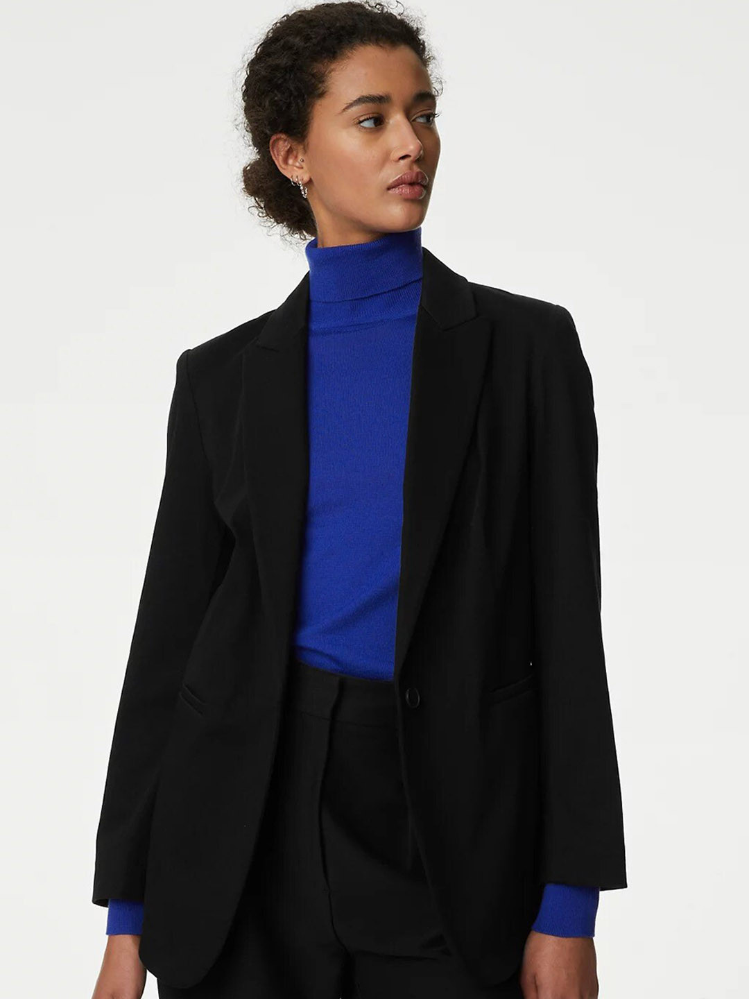 Marks & Spencer Jersey Slim Fit Single Breasted Formal Blazer