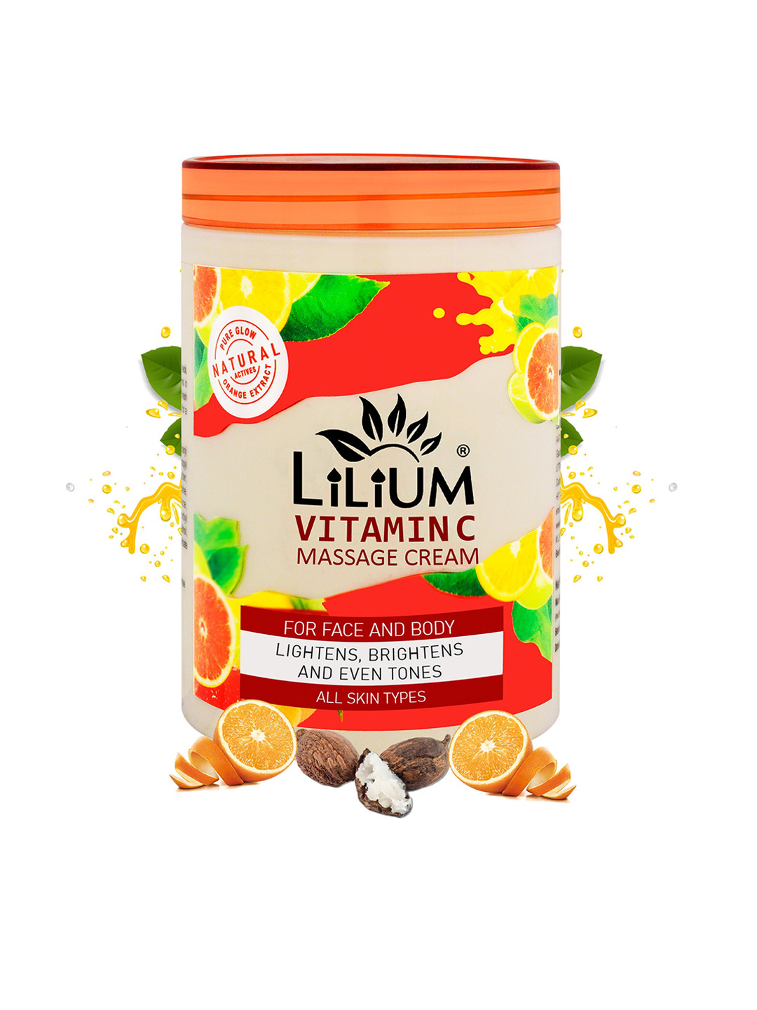 Lilium Vitamin C Massage Cream For Lighten & Brighten Skin - 500ml