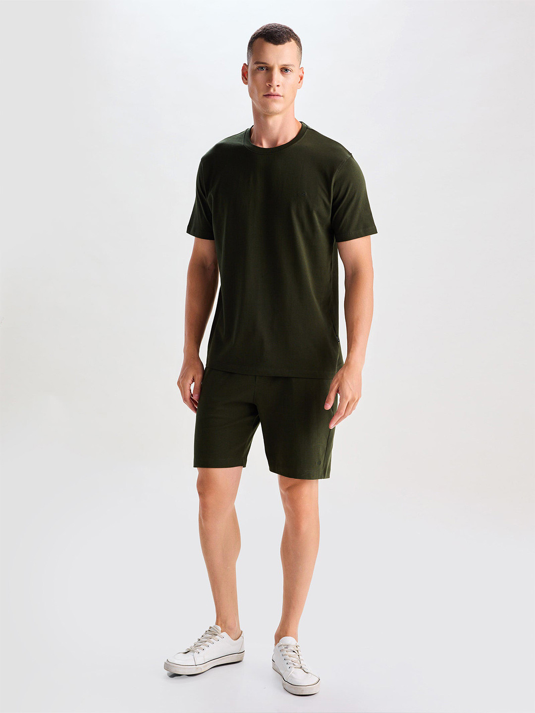 Red Flame Pure Cotton T-shirt With Shorts Co-Ords