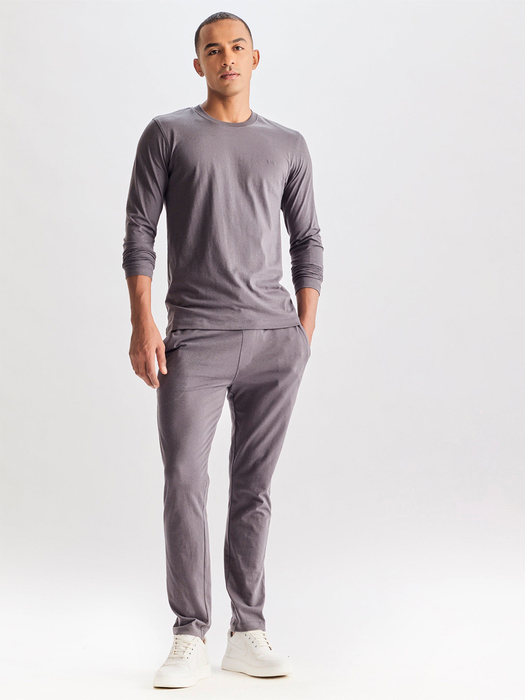 Red Flame Round Neck T-shirt With Trousers Co-Ords