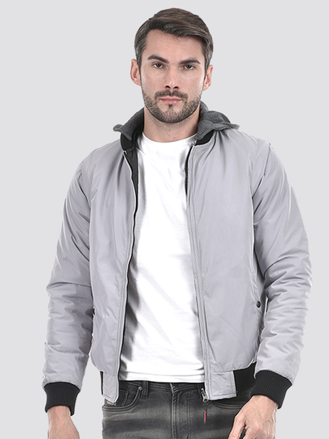 Lawman pg3 Men Reversible Crop Puffer Jacket with Patchwork