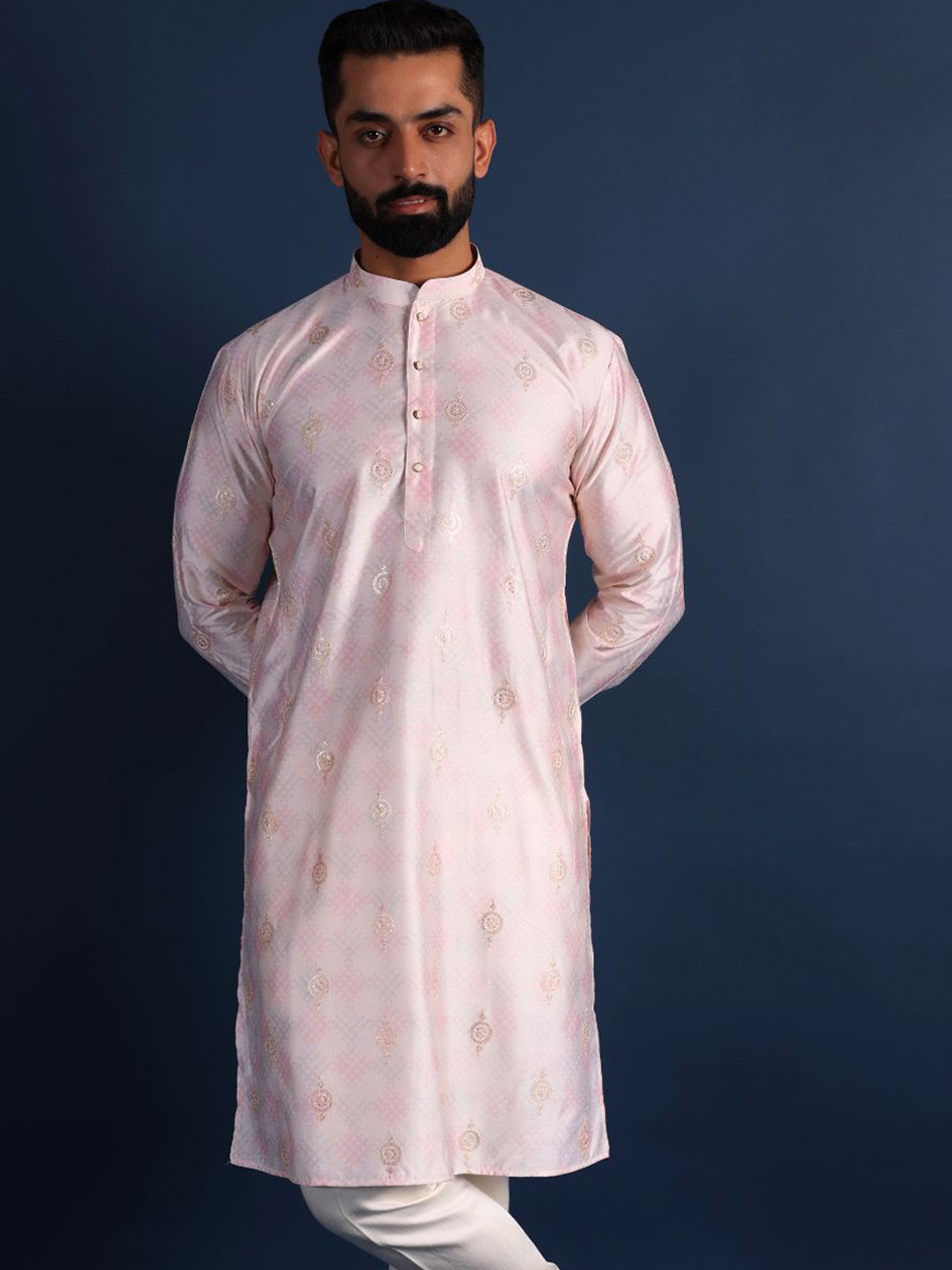 Lightpole Men Thread Work Handloom Anarkali Kurta