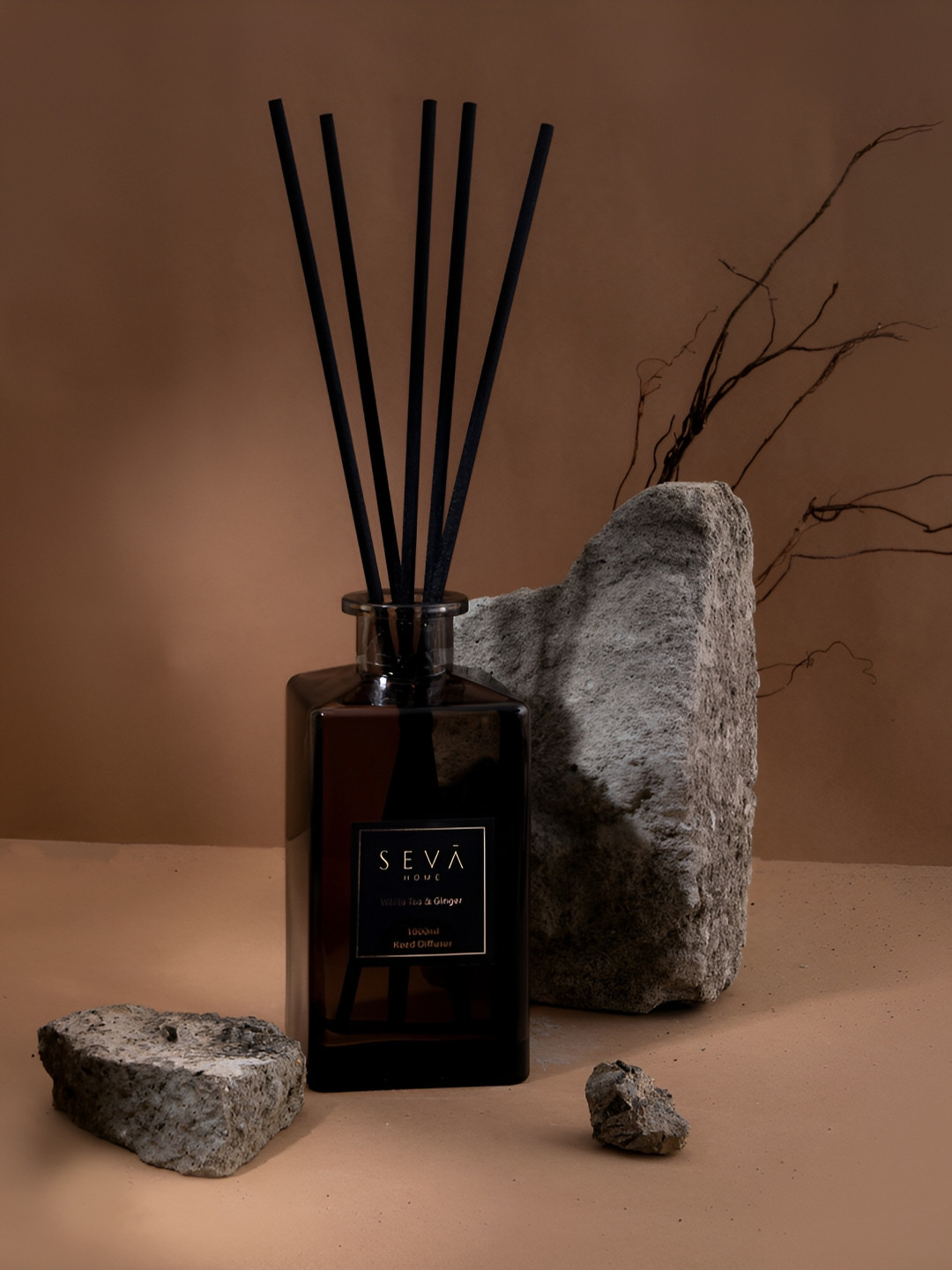 Seva Home Transparent Reed Diffuser White Tea -1 Ltr